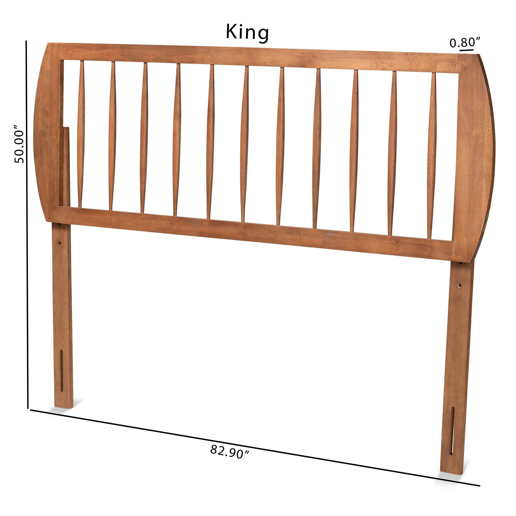 Baxton Studio Norman Modern and Contemporary Transitional Ash Walnut Finished Wood Full Size Headboard