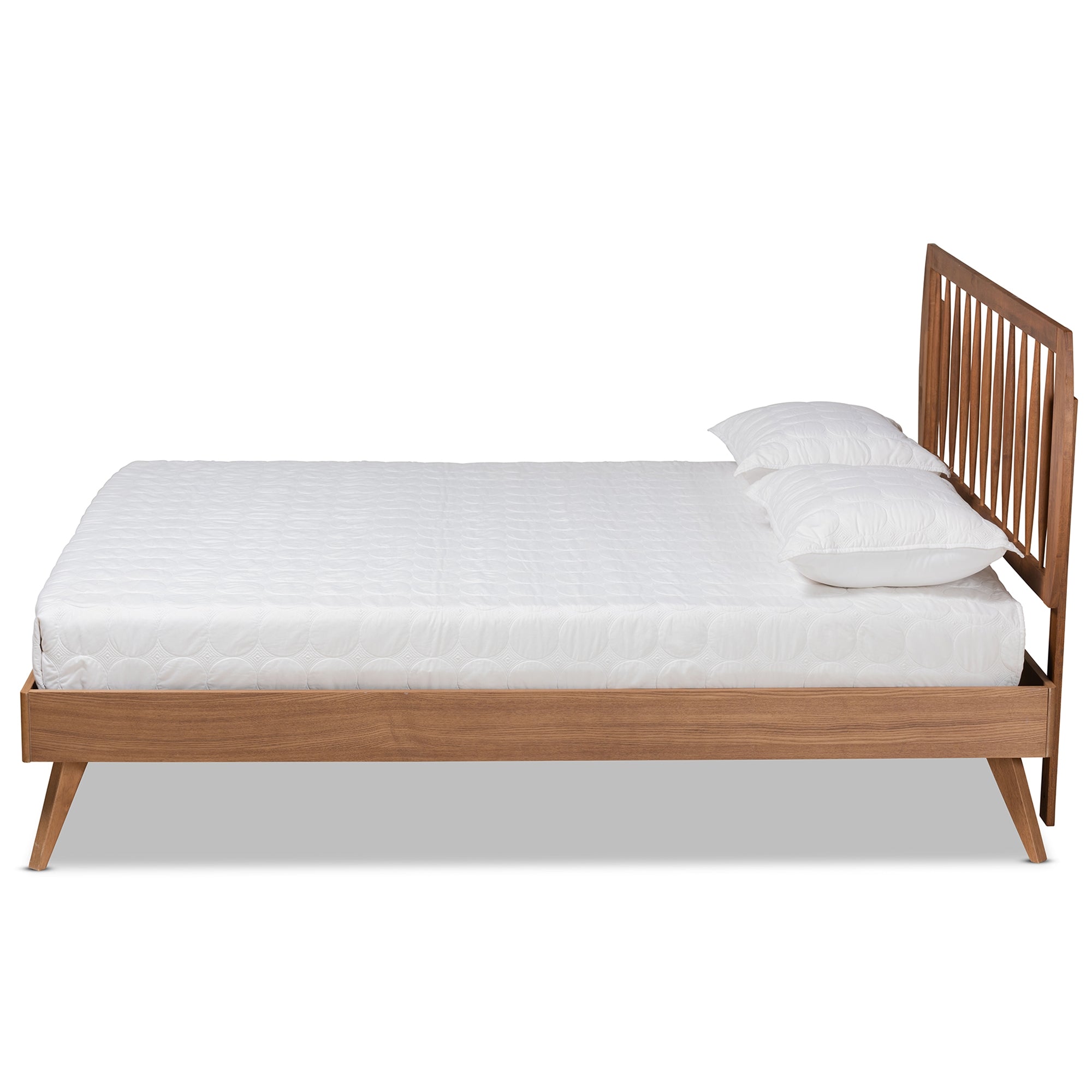 Baxton Studio Emiko Modern and Contemporary Walnut Brown Finished Wood King Size Platform Bed