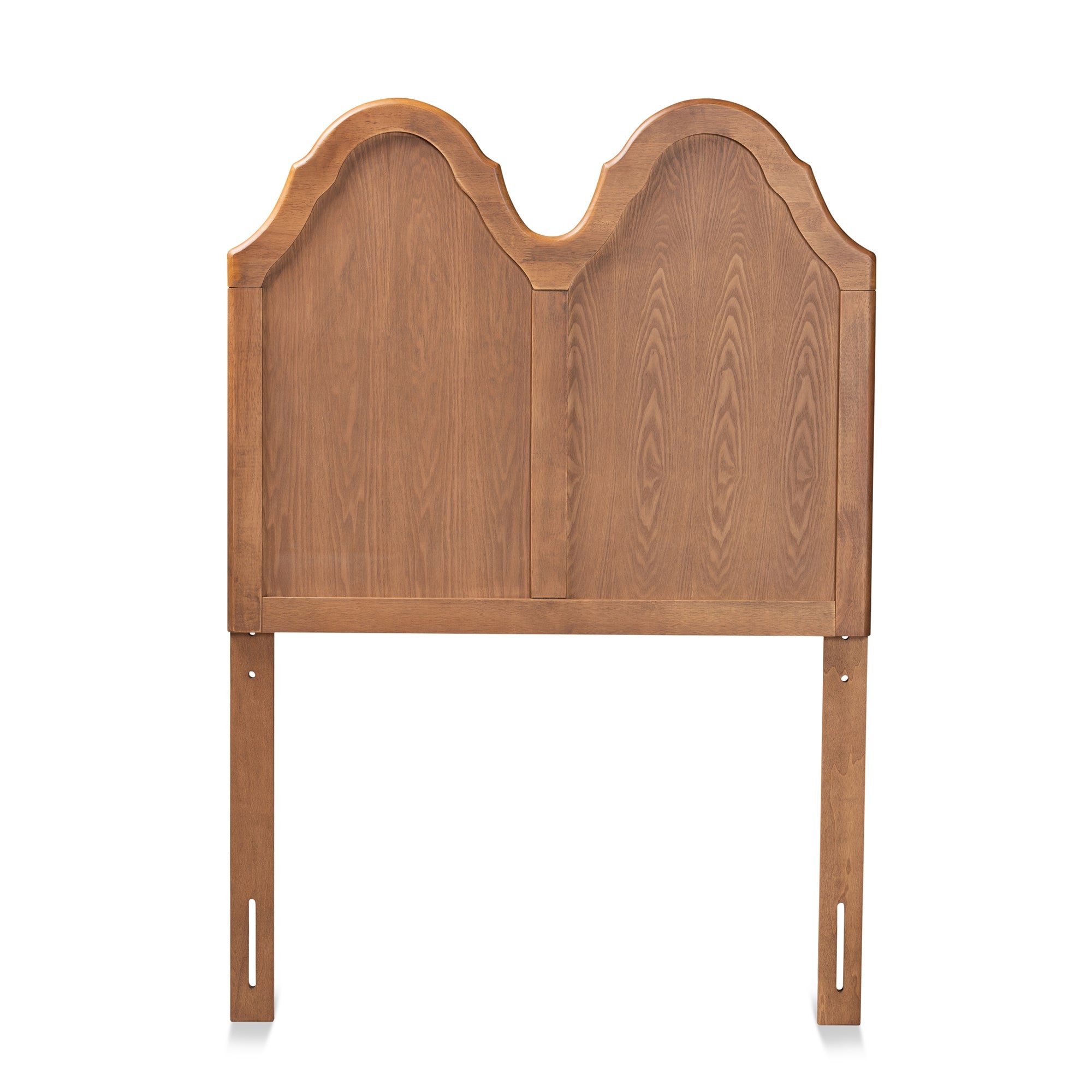 Baxton Studio Tobin Vintage Classic and Traditional Ash Walnut Finished Wood Twin Size Arched Headboard