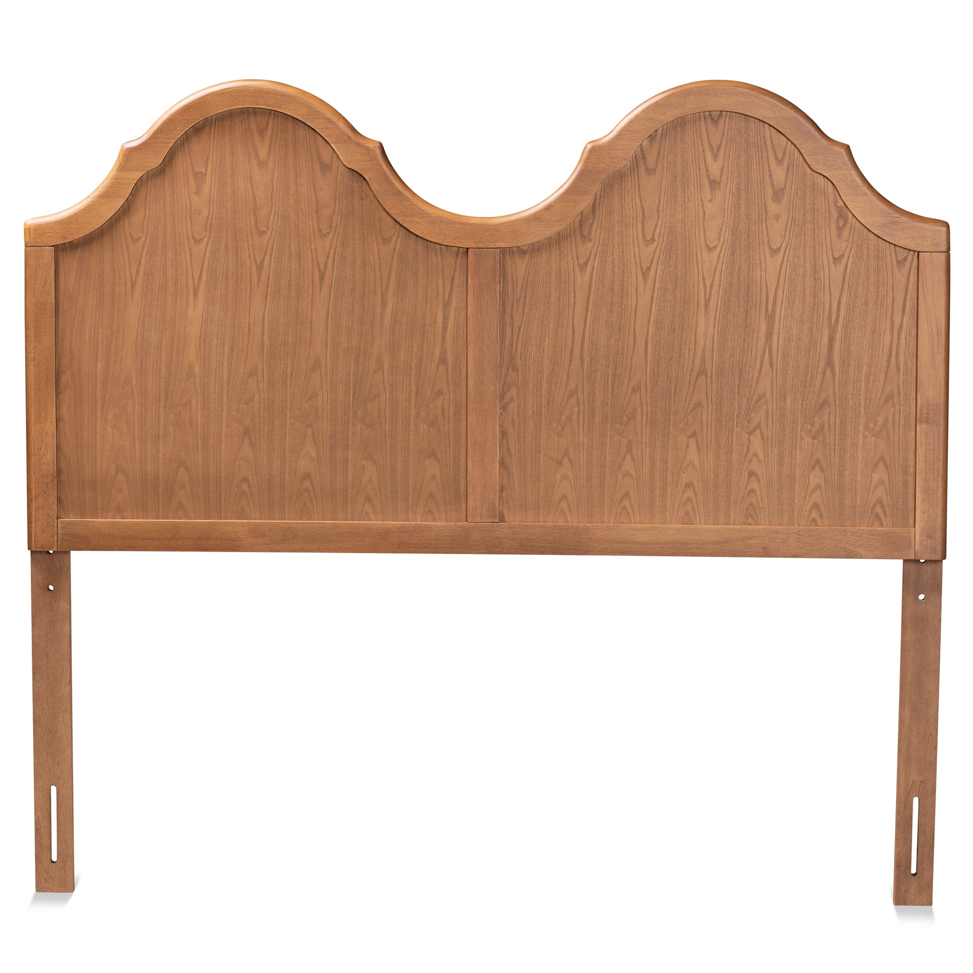 Baxton Studio Tobin Vintage Classic and Traditional Ash Walnut Finished Wood King Size Arched Headboard