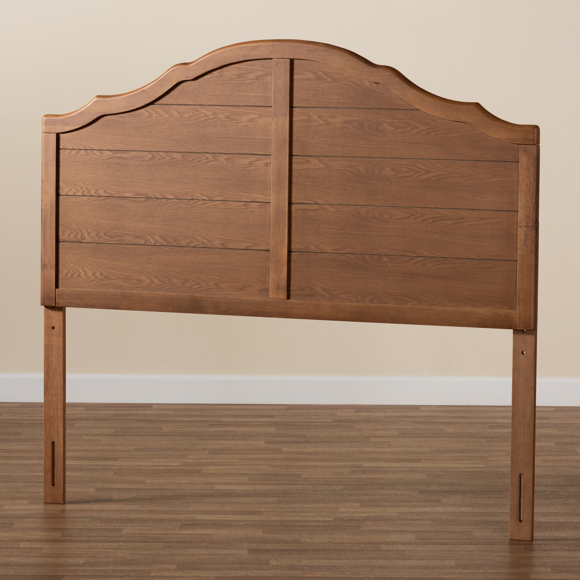Baxton Studio Clive Vintage Traditional Farmhouse Ash Walnut Finished Wood King Size Headboard