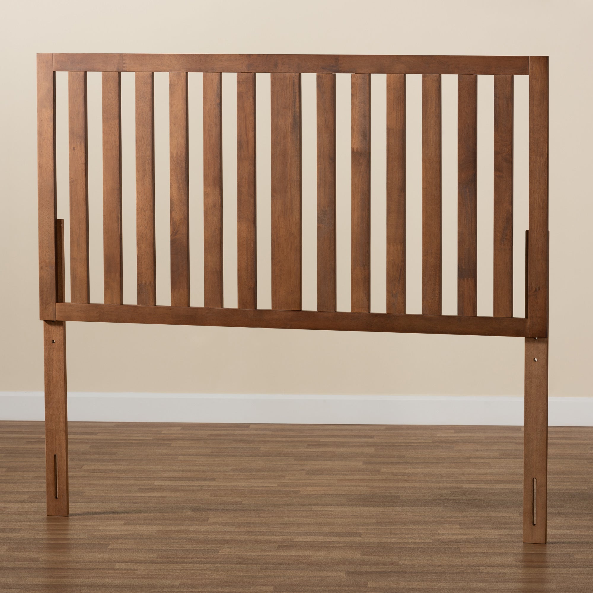 Baxton Studio Oren Modern and Transitional Ash Walnut Finished Wood Queen Size Headboard