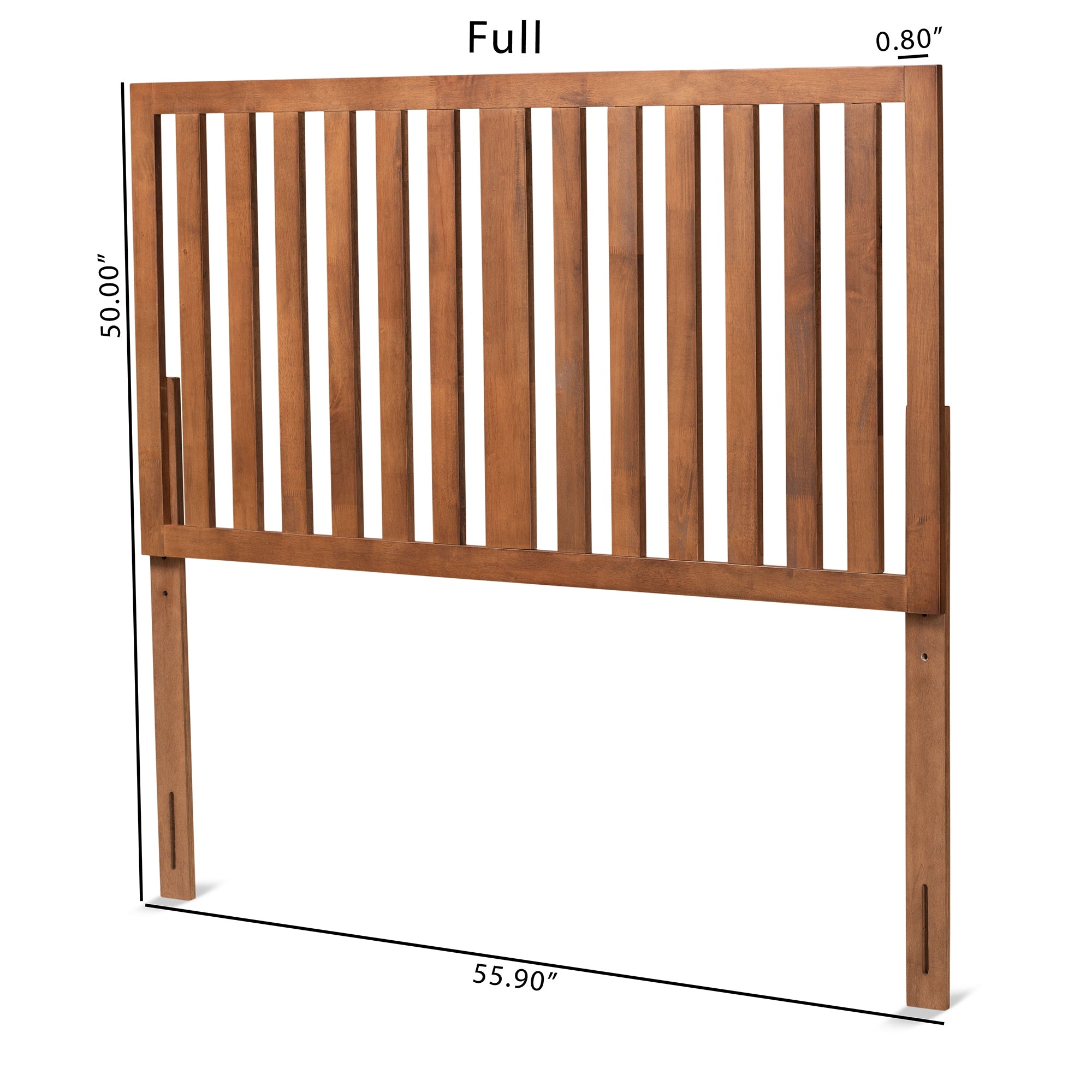 Baxton Studio Oren Modern and Transitional Ash Walnut Finished Wood Queen Size Headboard