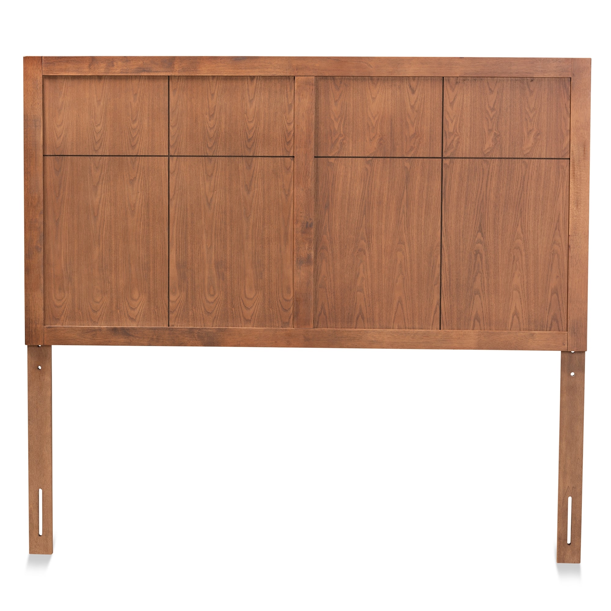Baxton Studio Monroe Modern Transitional and Rustic Ash Walnut Finished Wood Queen Size Headboard