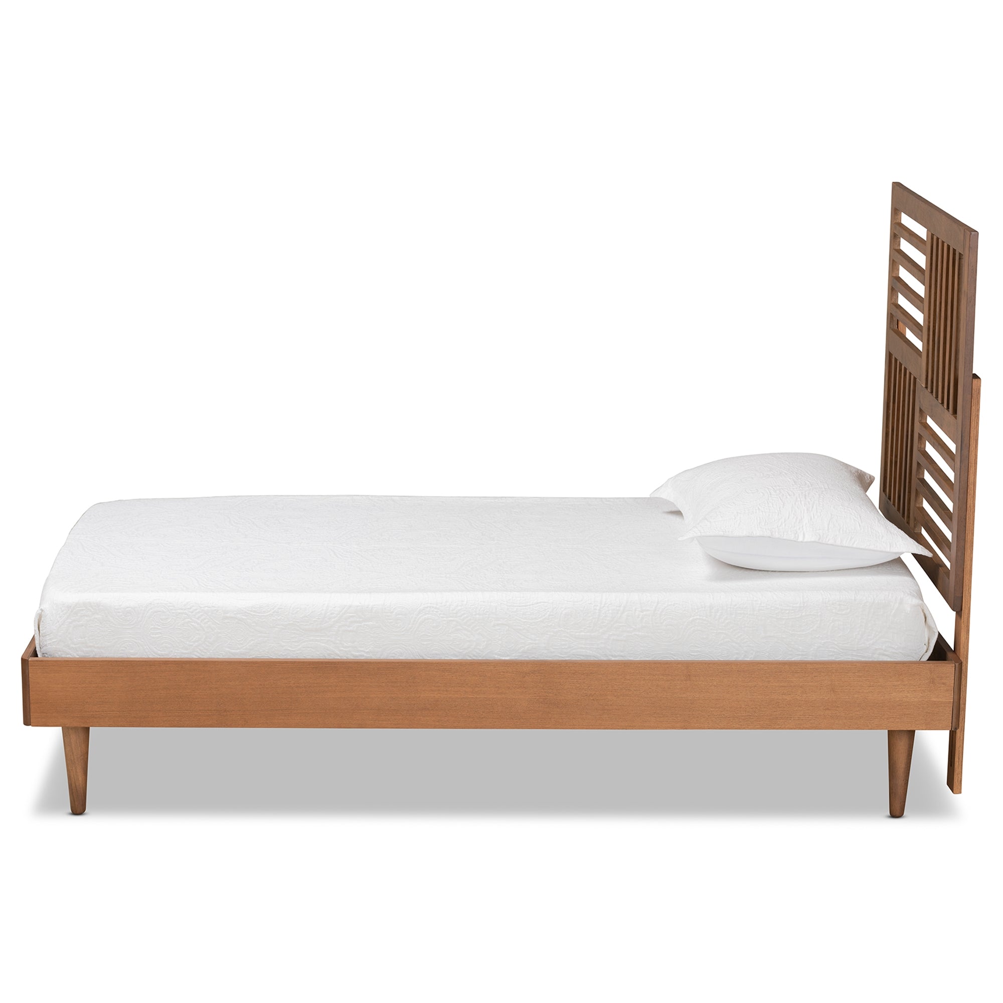 Baxton Studio Romy Modern and Contemporary Walnut Brown Finished Wood Twin Size Platform Bed