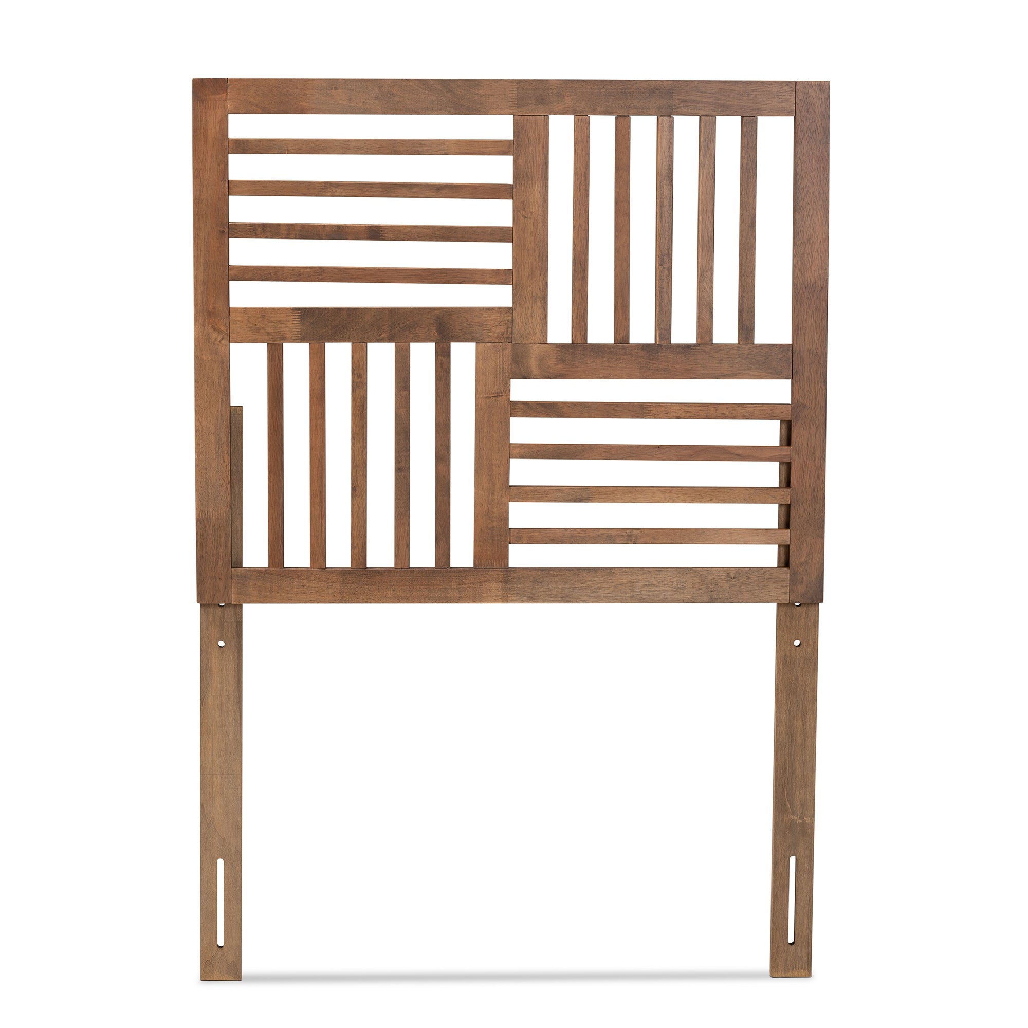 Baxton Studio Adler Modern and Contemporary Transitional Ash Walnut Finished Wood Twin Size Headboard
