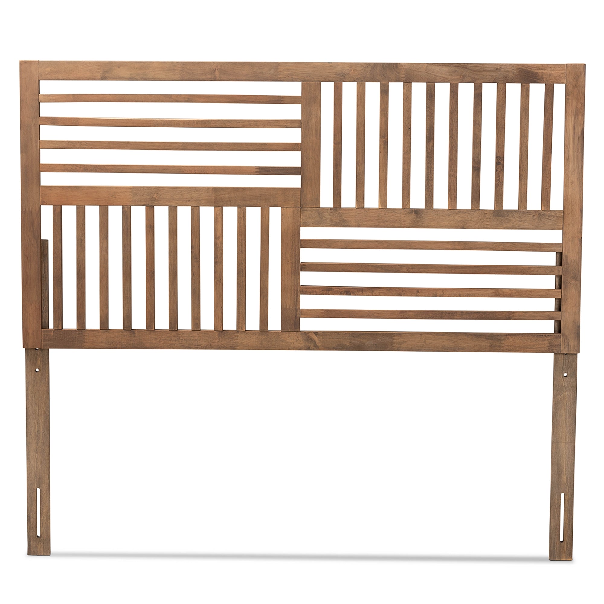 Baxton Studio Adler Modern and Contemporary Transitional Ash Walnut Finished Wood King Size Headboard