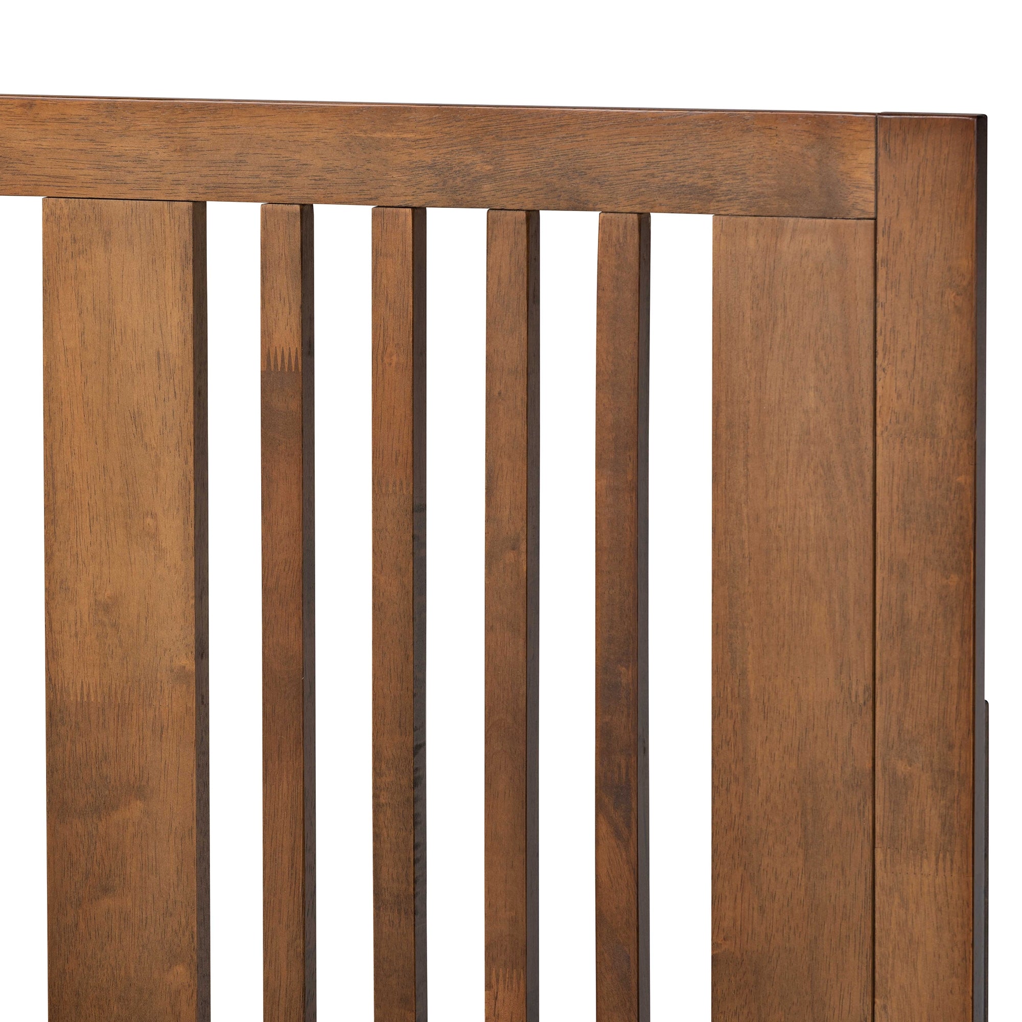 Baxton Studio Kioshi Mid-Century Modern Transitional Ash Walnut Finished Wood Twin Size Platform Bed