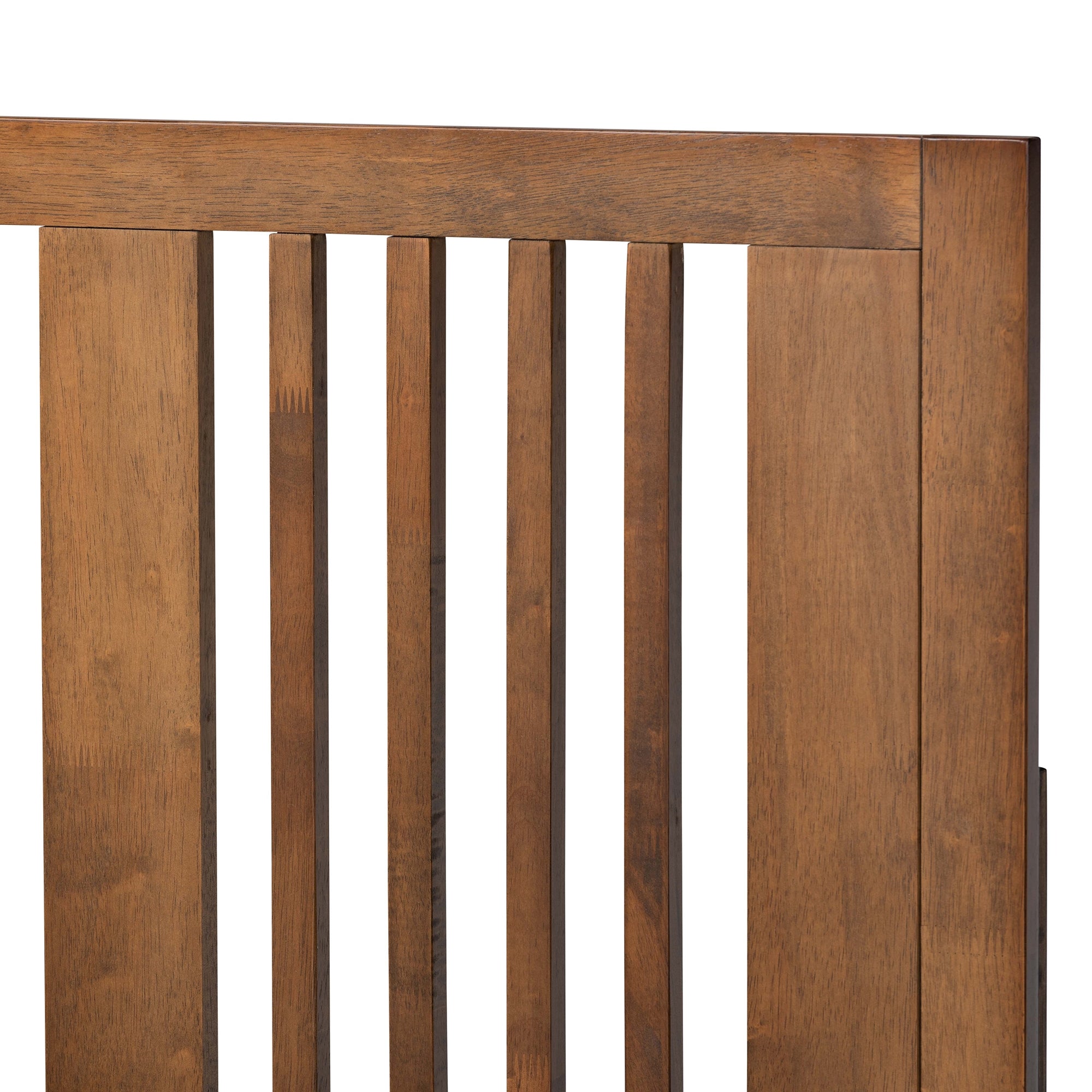 Baxton Studio Takeo Mid-Century Modern Transitional Ash Walnut Finished Wood Twin Size Platform Bed