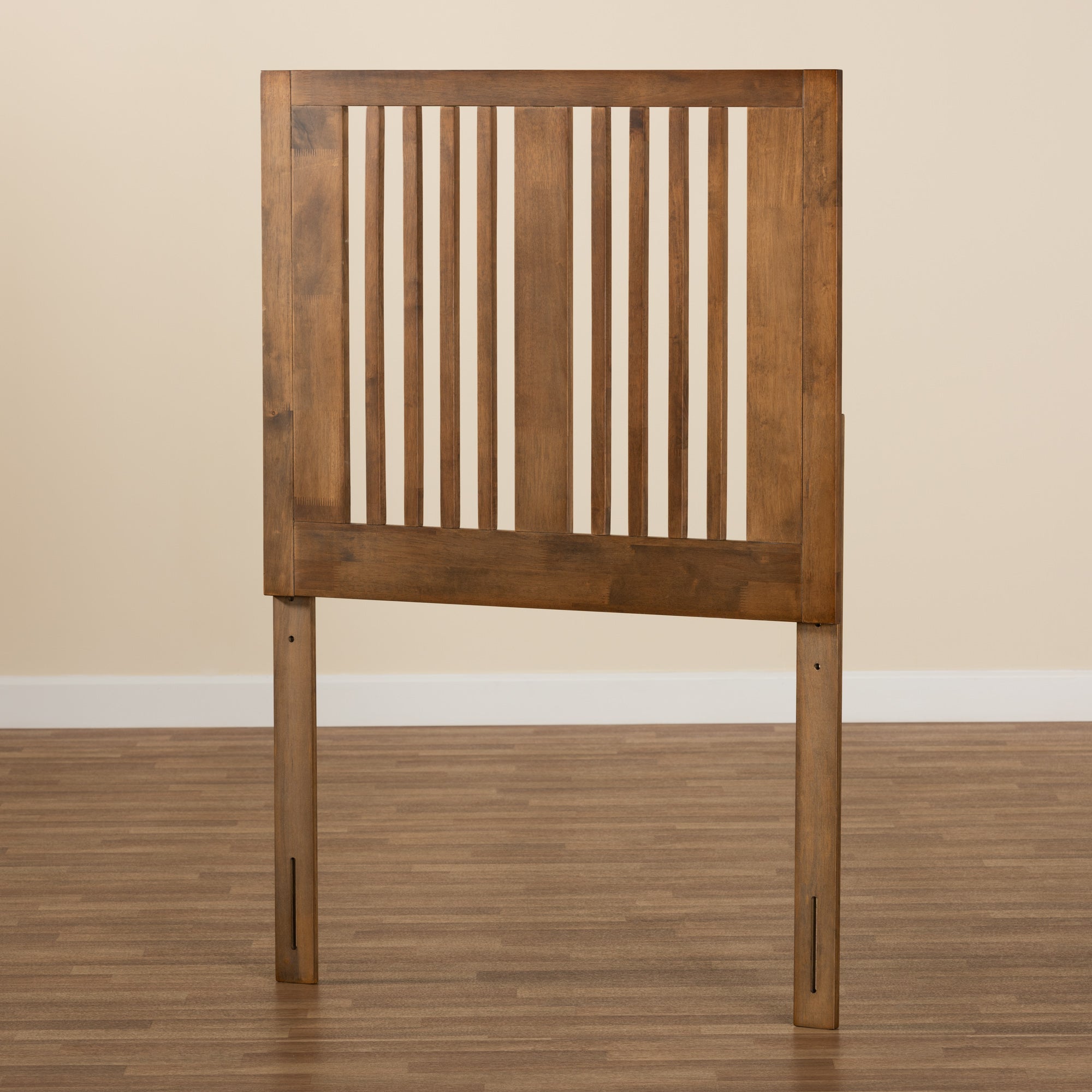 Baxton Studio Harena Modern and Contemporary Transitional Ash Walnut Finished Wood Twin Size Headboard