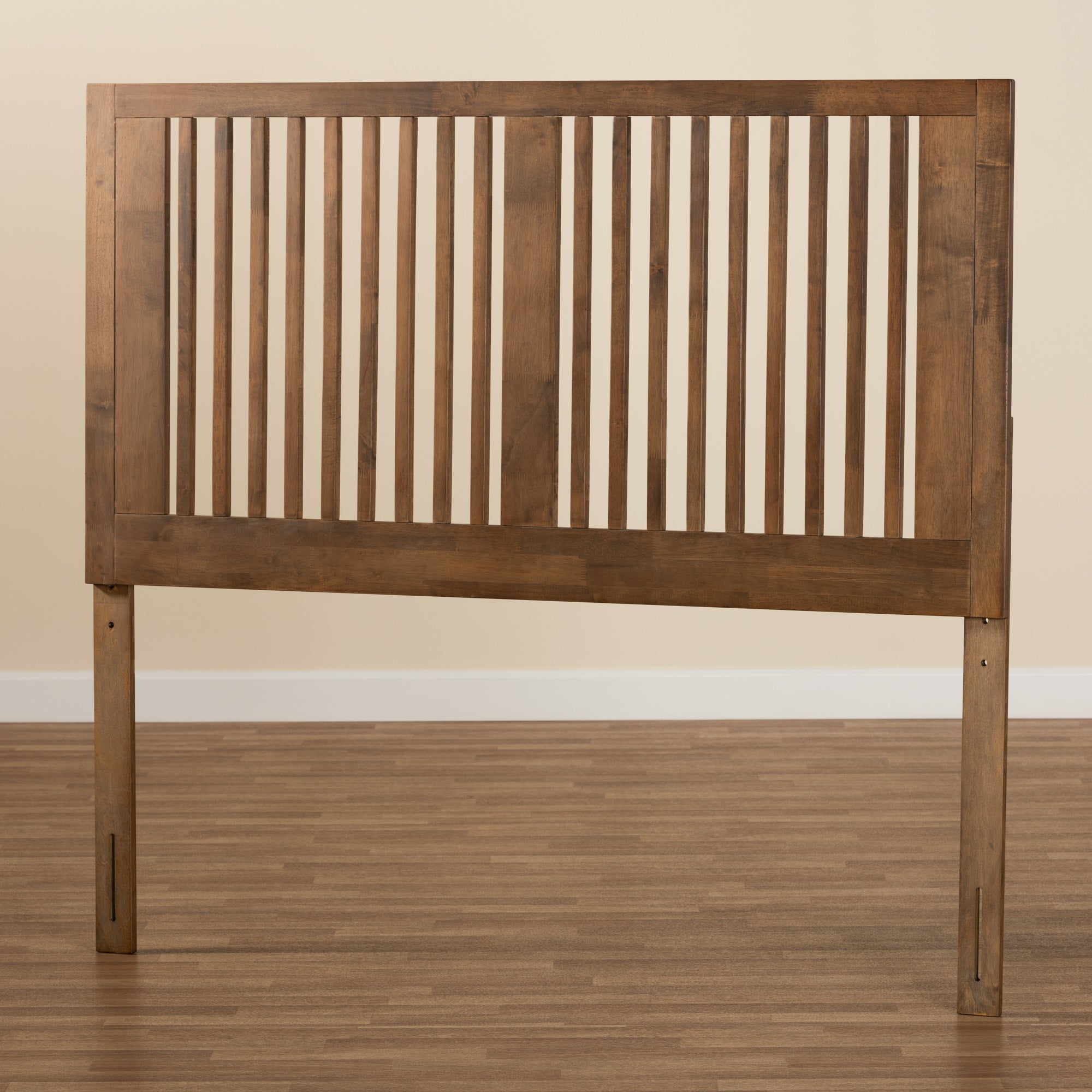 Baxton Studio Harena Modern and Contemporary Transitional Ash Walnut Finished Wood King Size Headboard