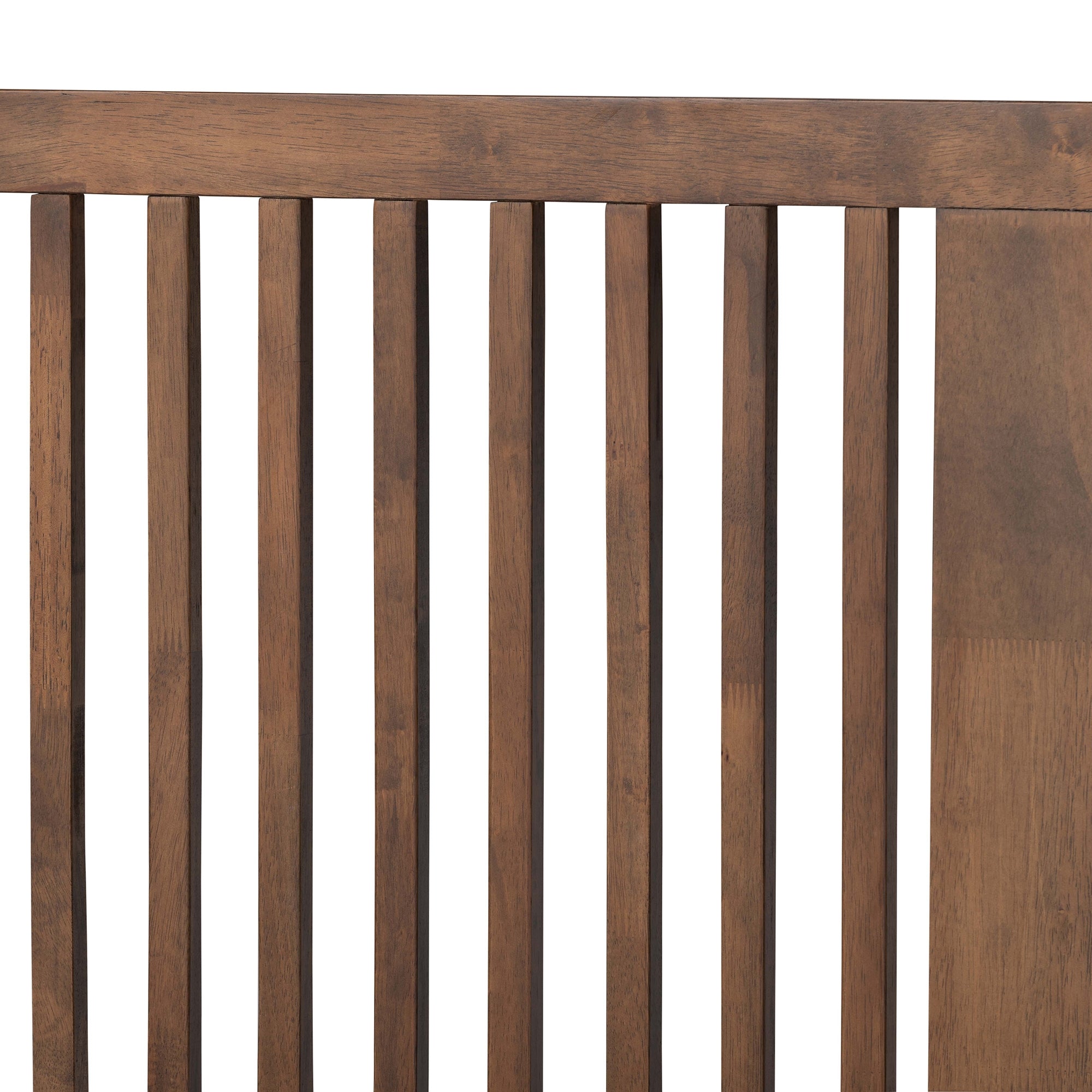 Baxton Studio Kioshi Mid-Century Modern Transitional Ash Walnut Finished Wood Queen Size Platform Bed