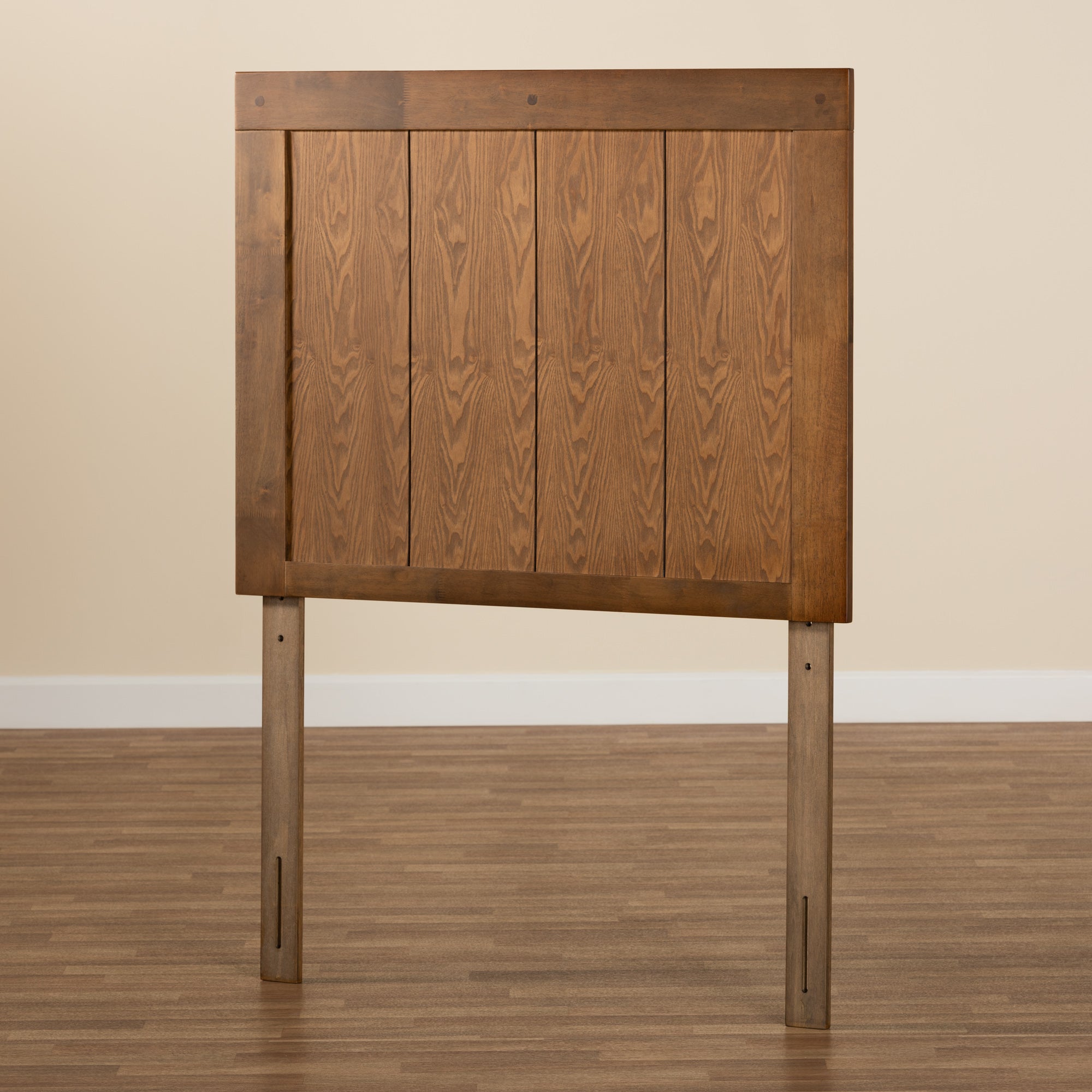 Baxton Studio Patwin Modern and Contemporary Transitional Ash Walnut Finished Wood Twin Size Headboard