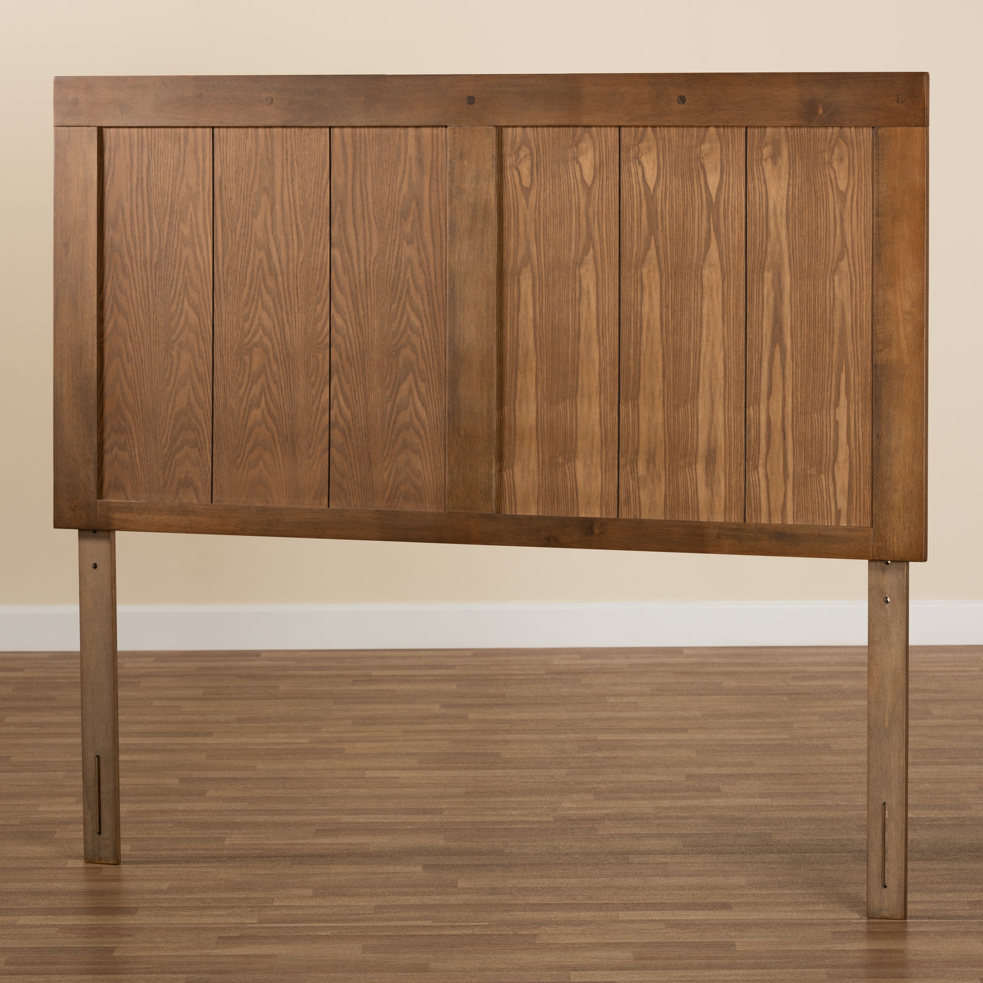 Baxton Studio Patwin Modern and Contemporary Transitional Ash Walnut Finished Wood King Size Headboard