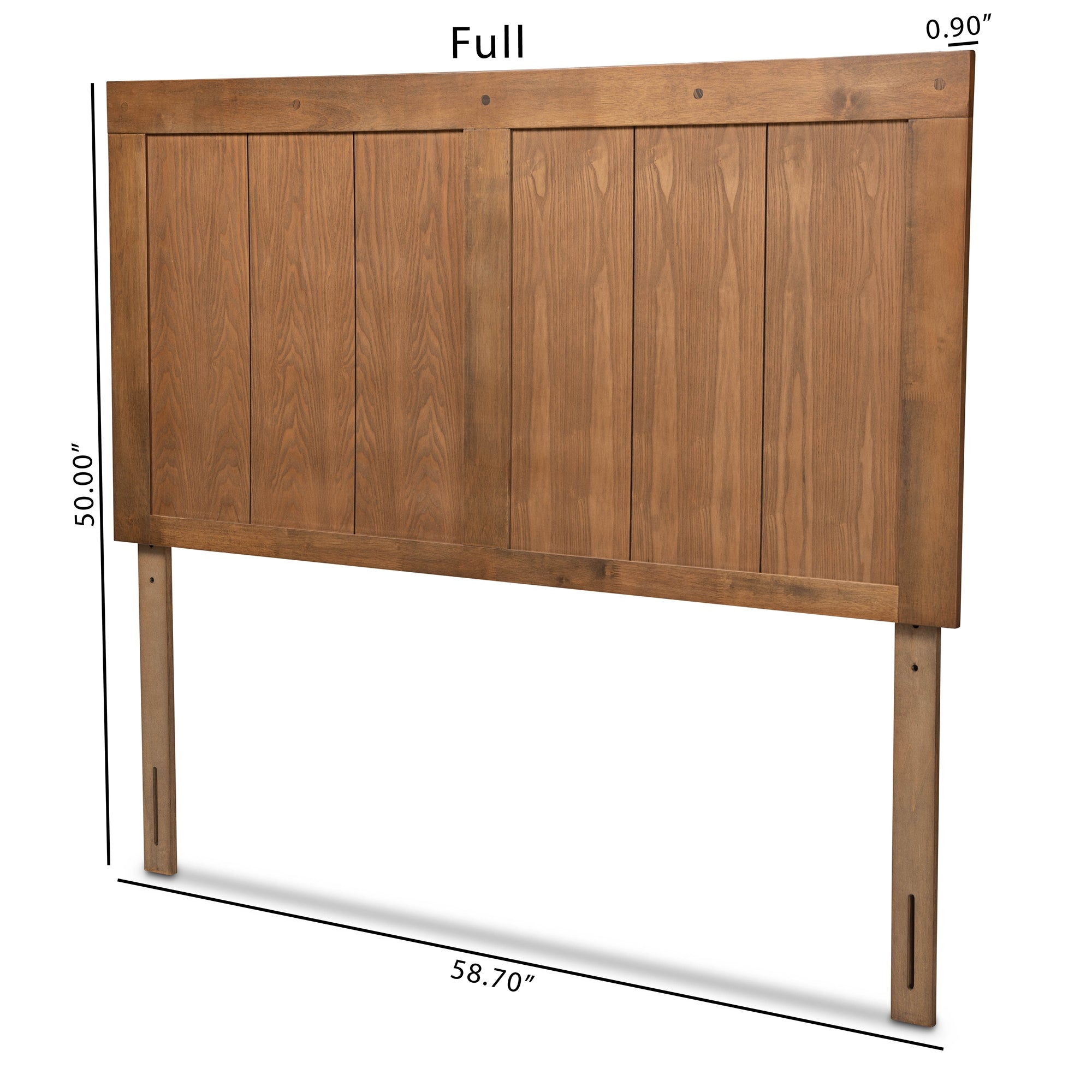 Baxton Studio Patwin Modern and Contemporary Transitional Ash Walnut Finished Wood Queen Size Headboard