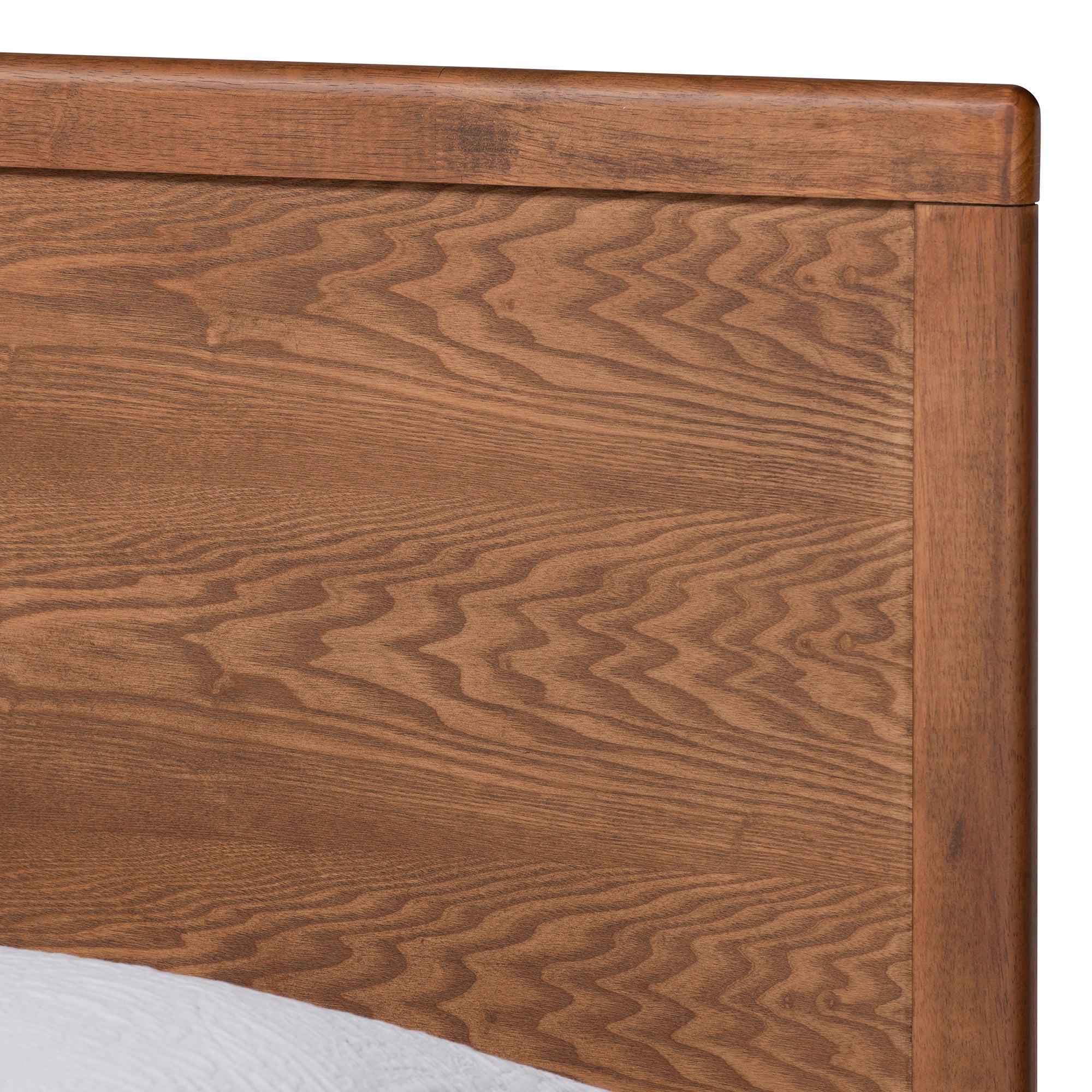 Baxton Studio Hiro Mid-Century Modern Walnut Brown Finished Wood Twin Size Platform Bed
