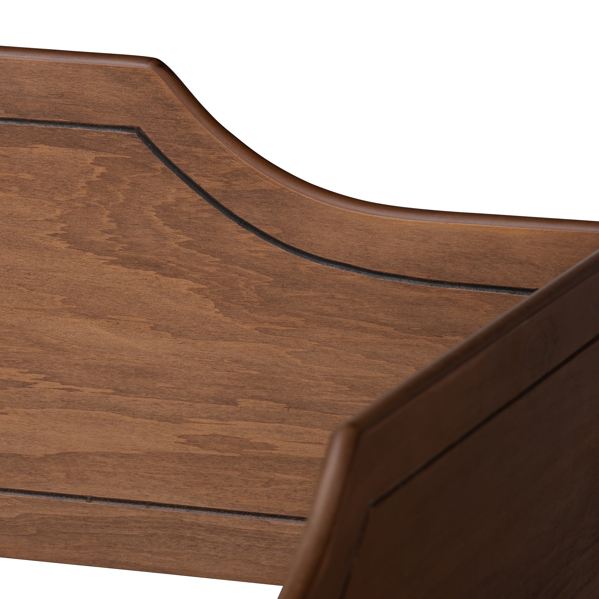 Baxton Studio Alya Classic Traditional Farmhouse Walnut Brown Finished Wood Full Size Daybed with Roll-Out Trundle Bed