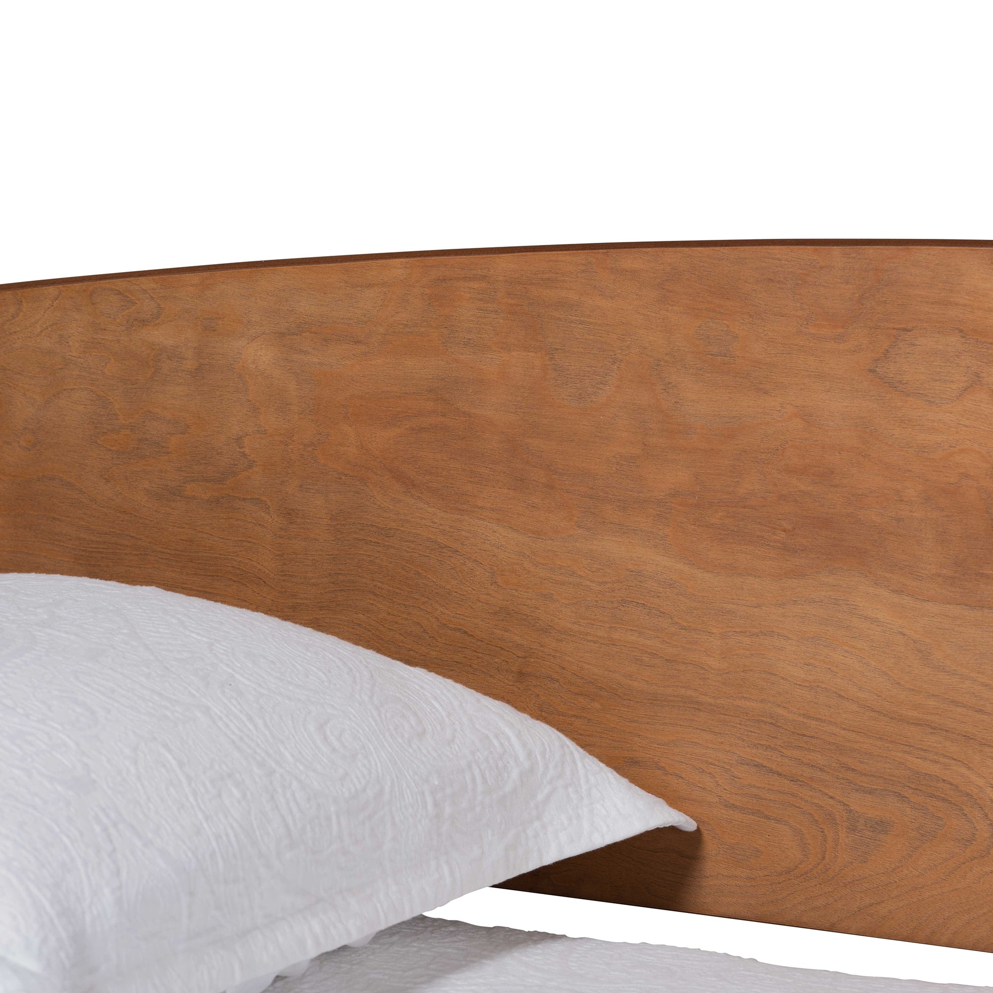 Baxton Studio Veles Mid-Century Modern Ash Walnut Finished Wood Full Size Daybed