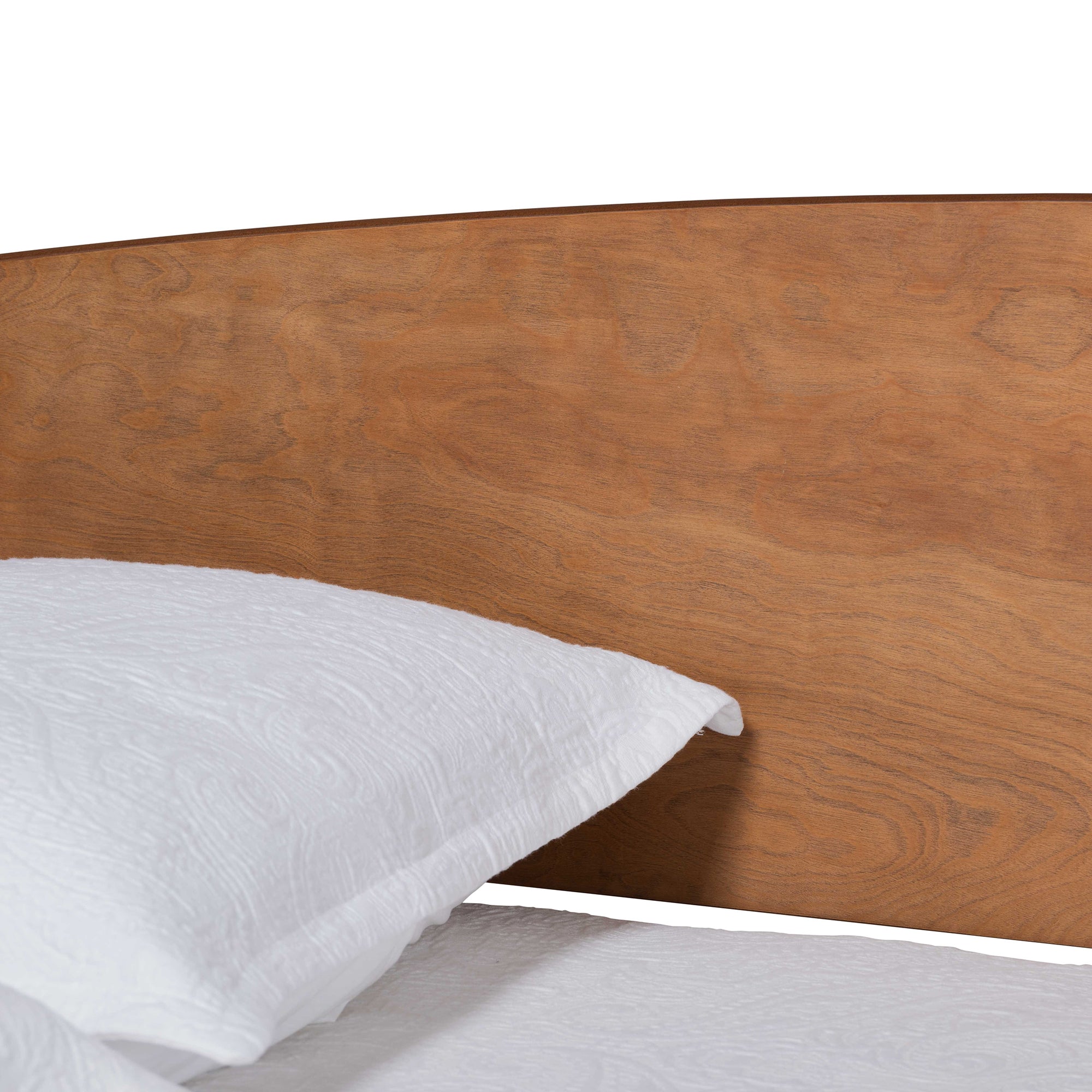 Baxton Studio Veles Mid-Century Modern Ash Walnut Finished Wood Full Size Daybed with Trundle