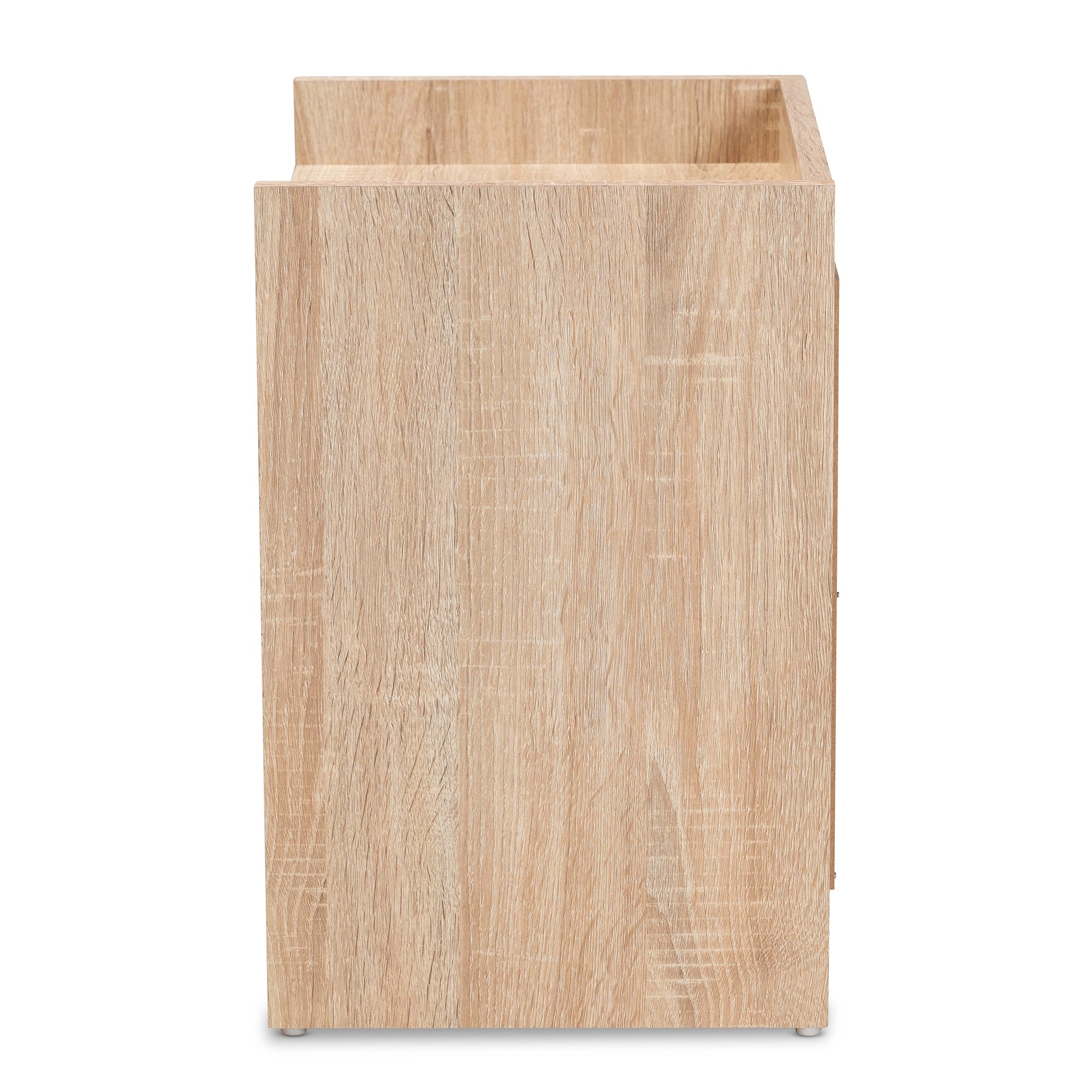 Baxton Studio Hale Modern and Contemporary Oak Finished Wood 1-Door Nightstand