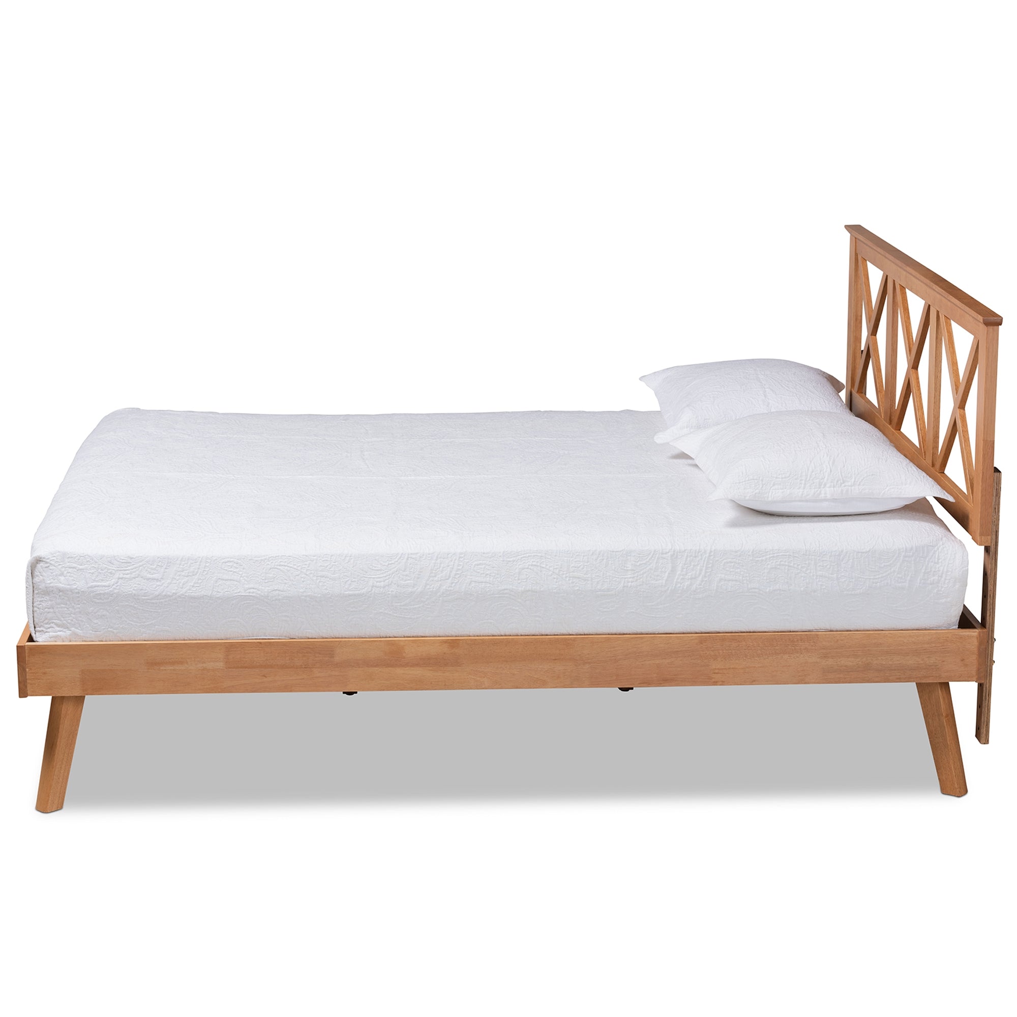 Baxton Studio Galvin Modern and Contemporary Brown Finished Wood Queen Size Platform Bed