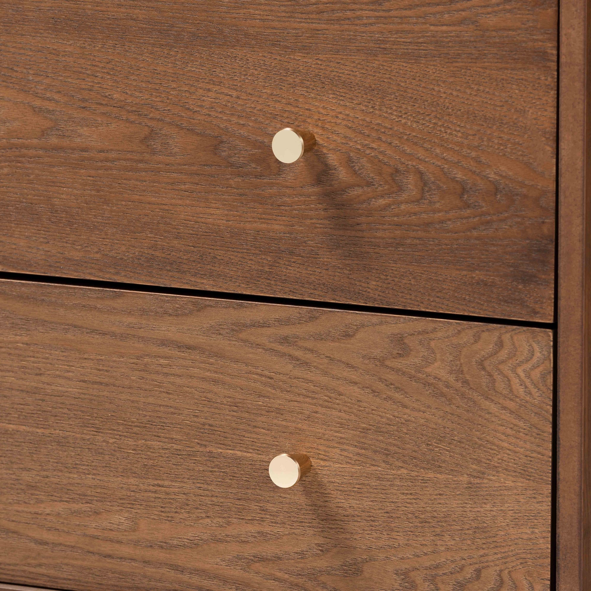 Baxton Studio Landis Mid-Century Modern Ash Walnut Finished Wood 4-Drawer Chest