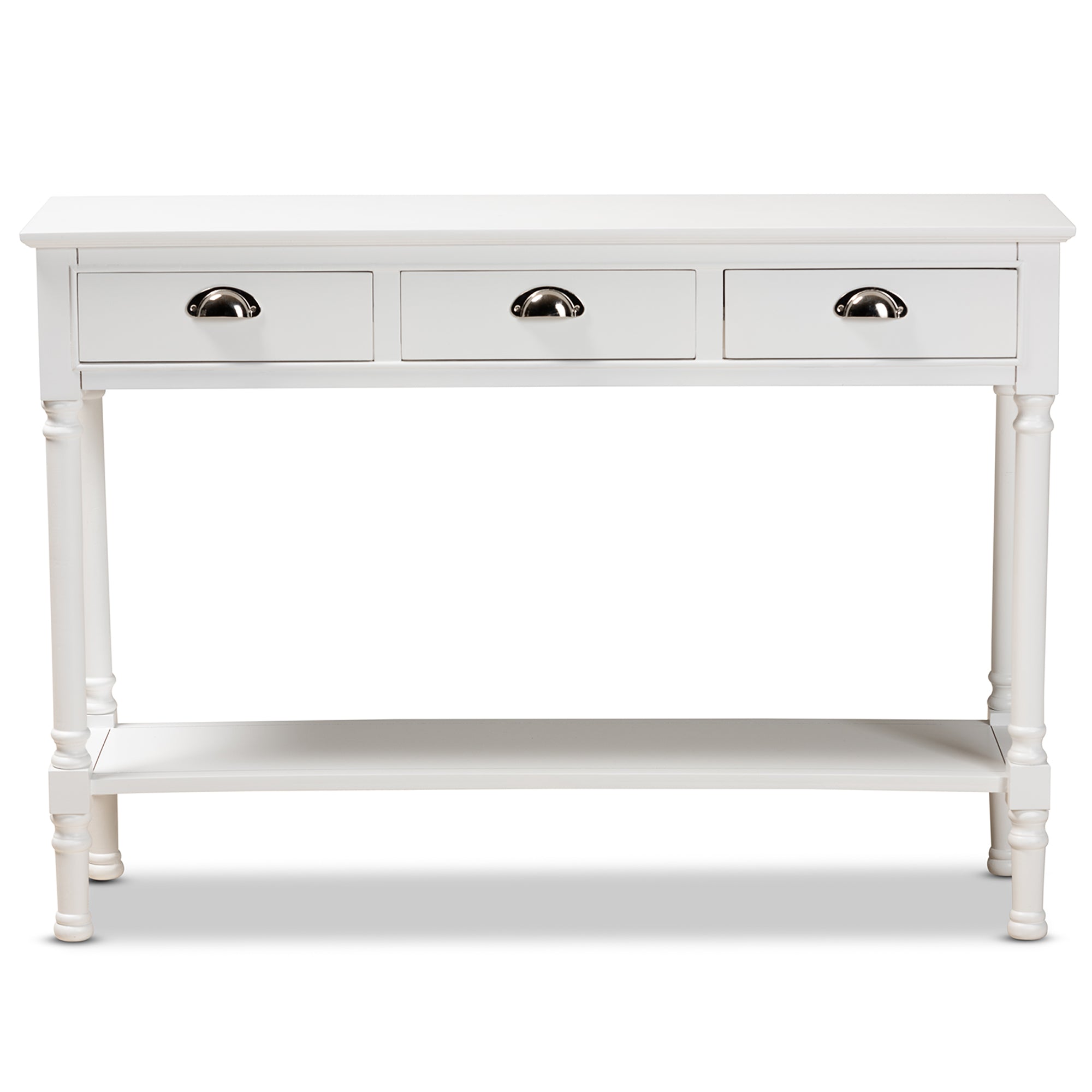 Baxton Studio Garvey French Provincial White Finished Wood 3-Drawer Entryway Console Table