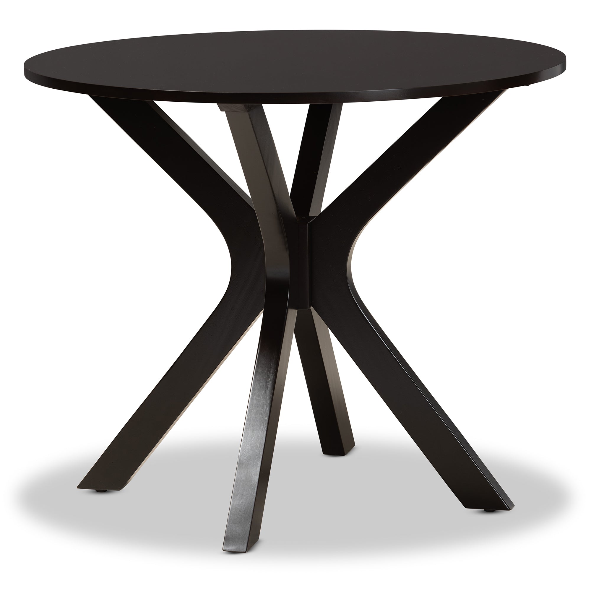 Baxton Studio Mare Modern and Contemporary Transitional Dark Brown Finished Wood 5-Piece Dining Set