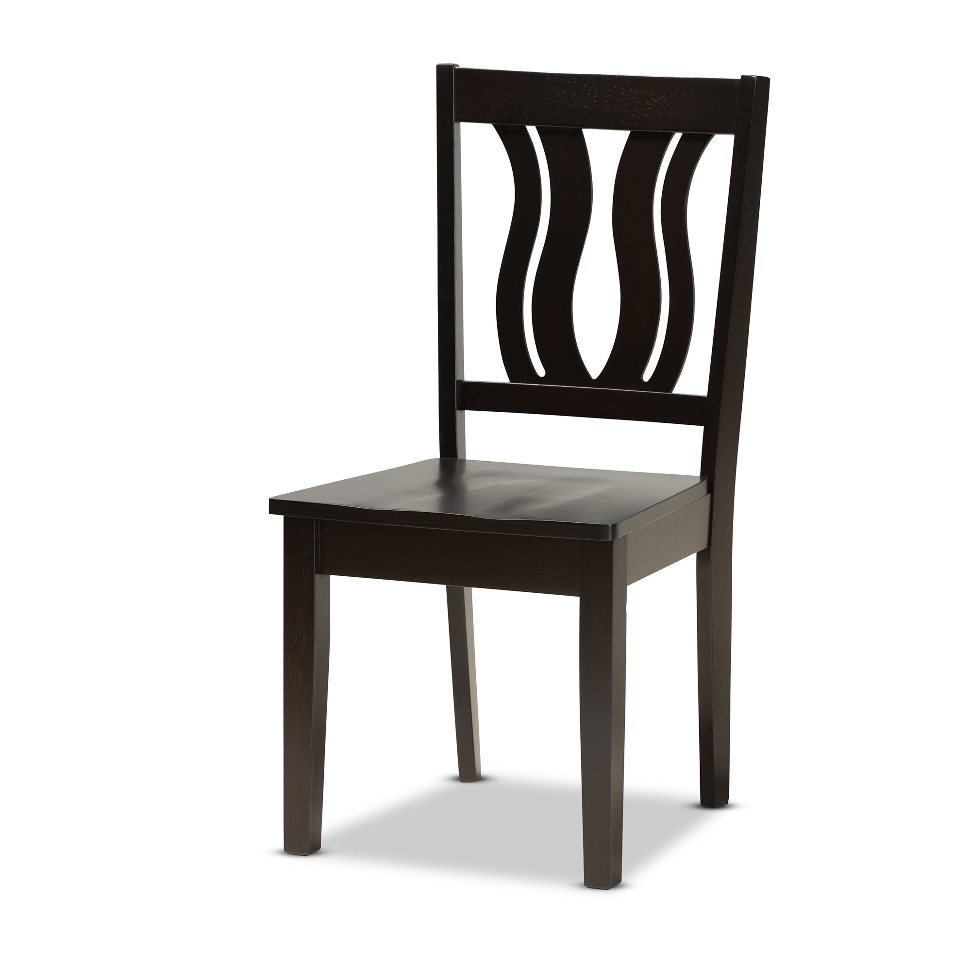 Baxton Studio Anesa Modern and Contemporary Transitional Dark Brown Finished Wood 5-Piece Dining Set
