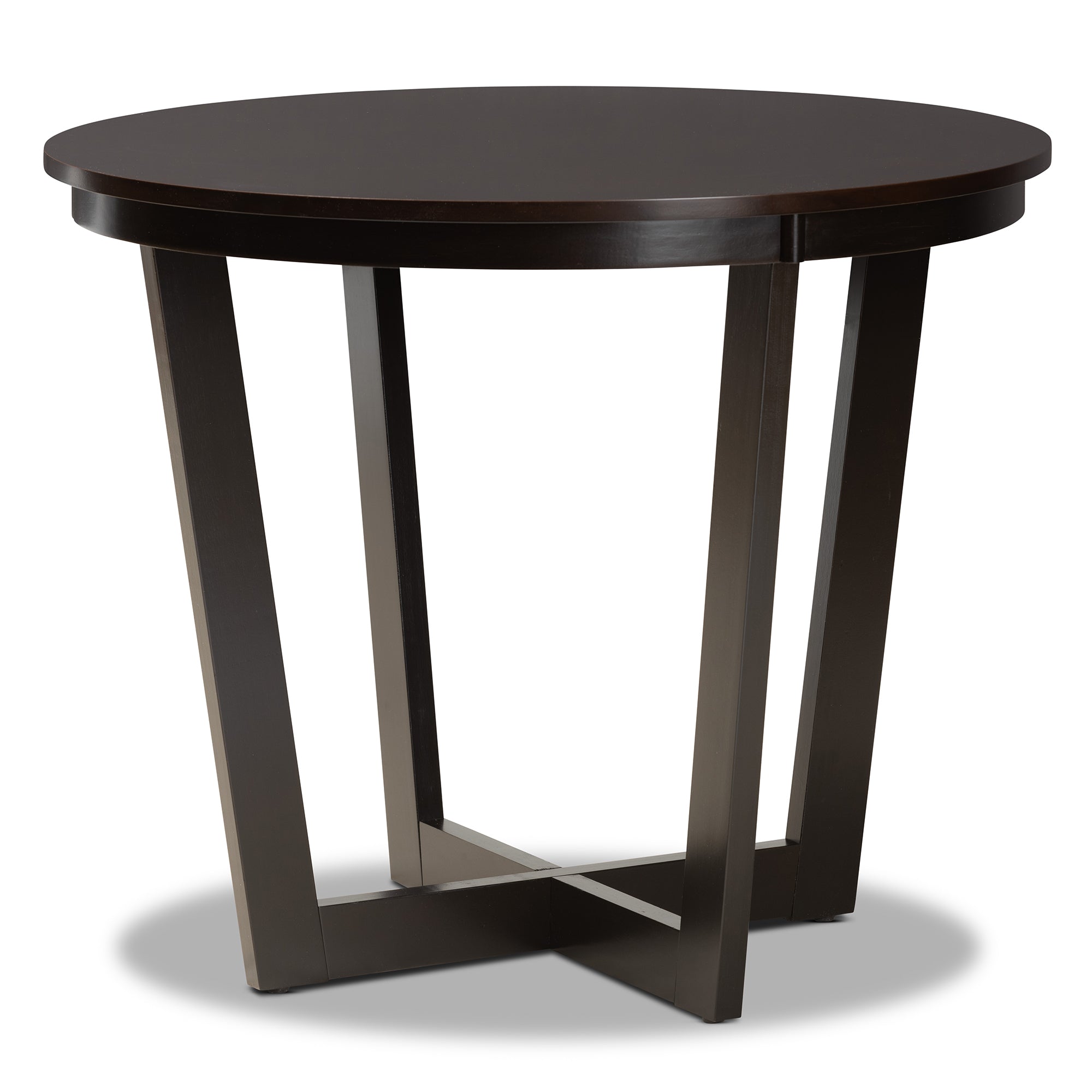 Baxton Studio Elodia Modern and Contemporary Transitional Dark Brown Finished Wood 5-Piece Dining Set