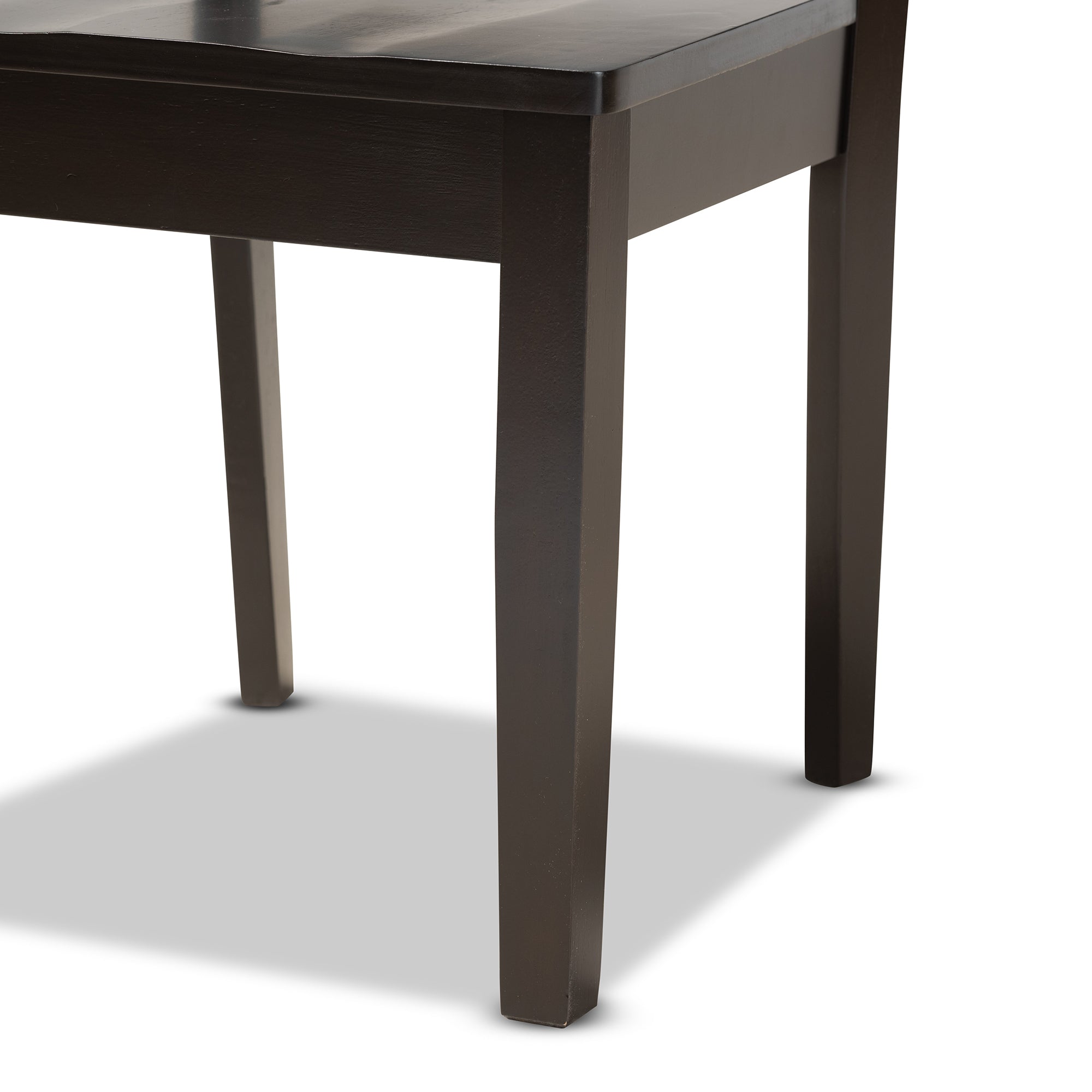 Baxton Studio Zamira Modern and Contemporary Transitional Dark Brown Finished Wood 5-Piece Dining Set