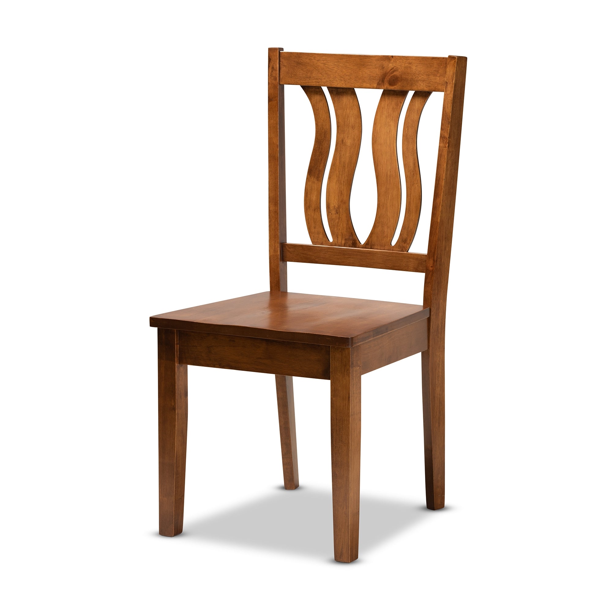 Baxton Studio Mare Modern and Contemporary Transitional Walnut Brown Finished Wood 5-Piece Dining Set