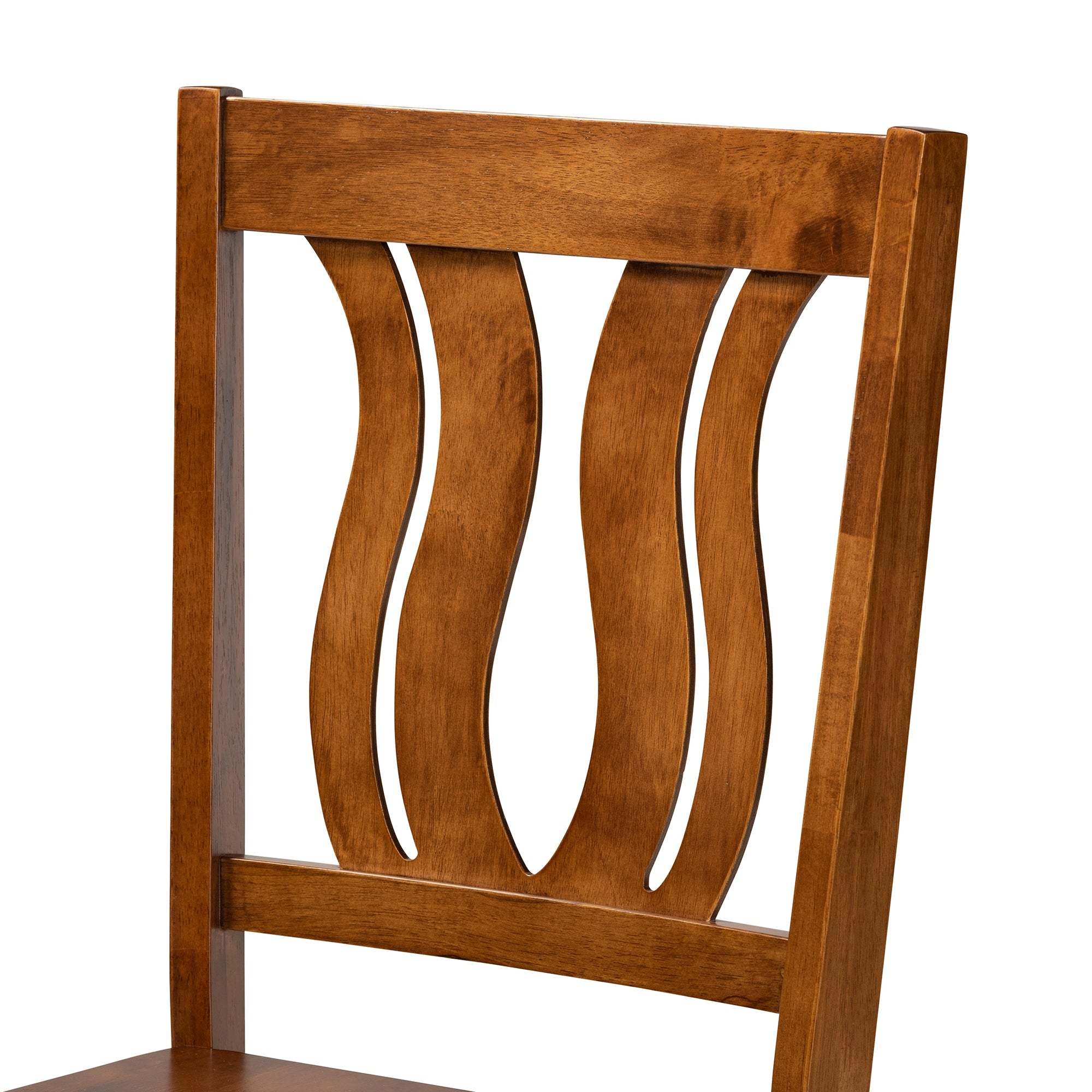 Baxton Studio Mare Modern and Contemporary Transitional Walnut Brown Finished Wood 5-Piece Dining Set