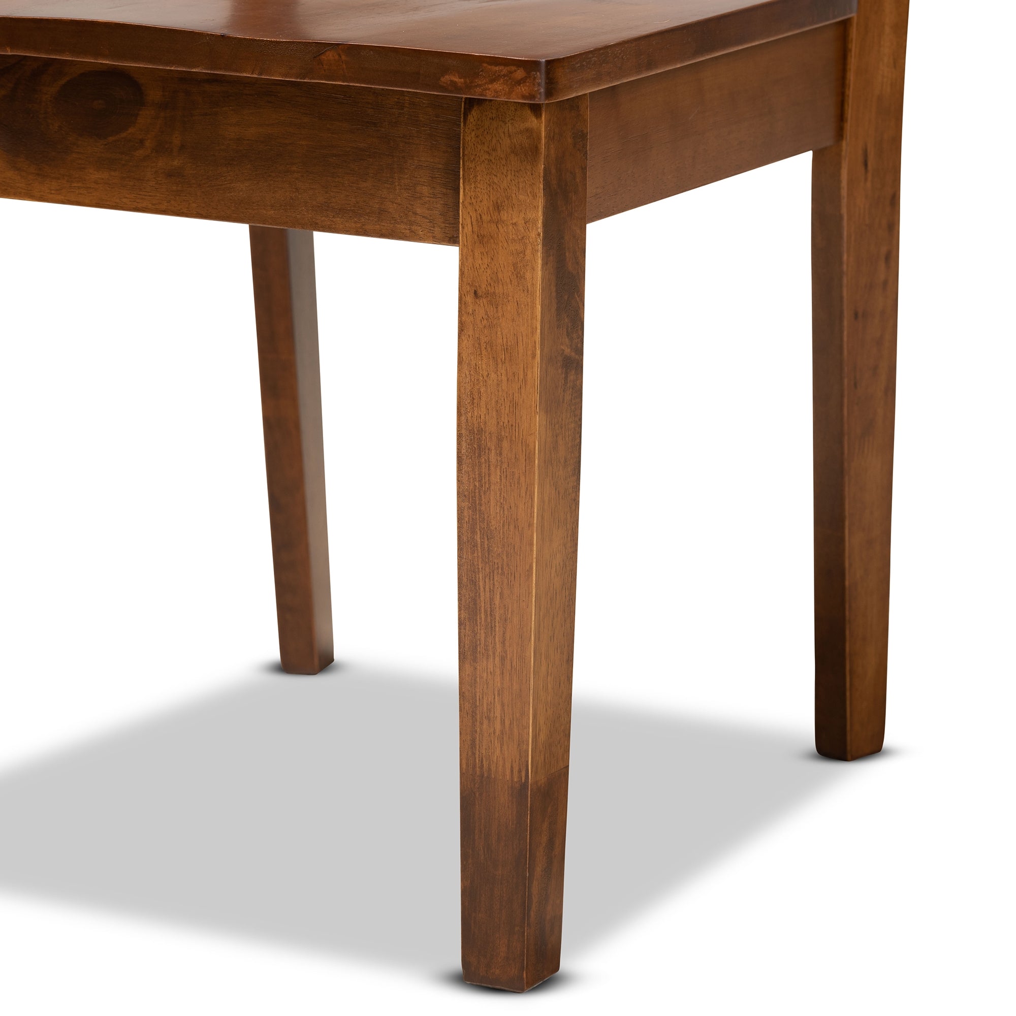 Baxton Studio Noelia Modern and Contemporary Transitional Walnut Brown Finished Wood 5-Piece Dining Set