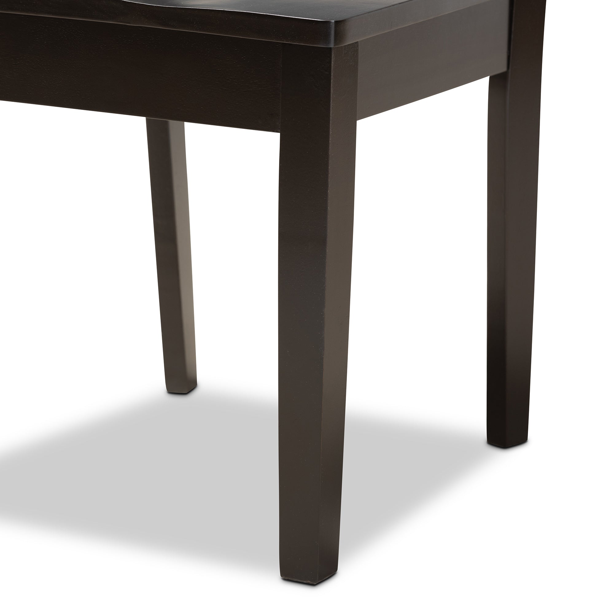 Baxton Studio Luisa Modern and Contemporary Transitional Dark Brown Finished Wood 7-Piece Dining Set