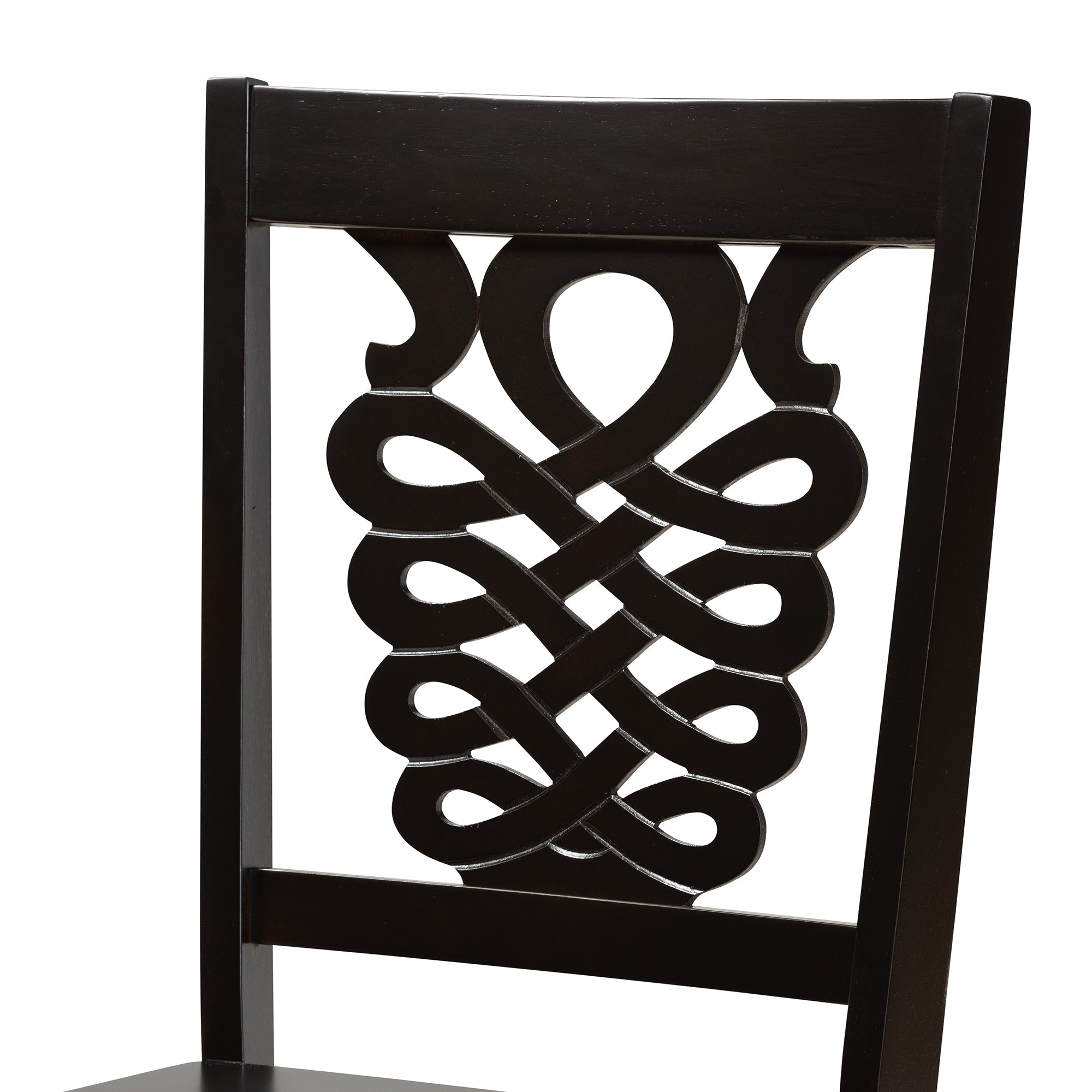 Baxton Studio Salida Modern and Contemporary Transitional Dark Brown Finished Wood 5-Piece Dining Set