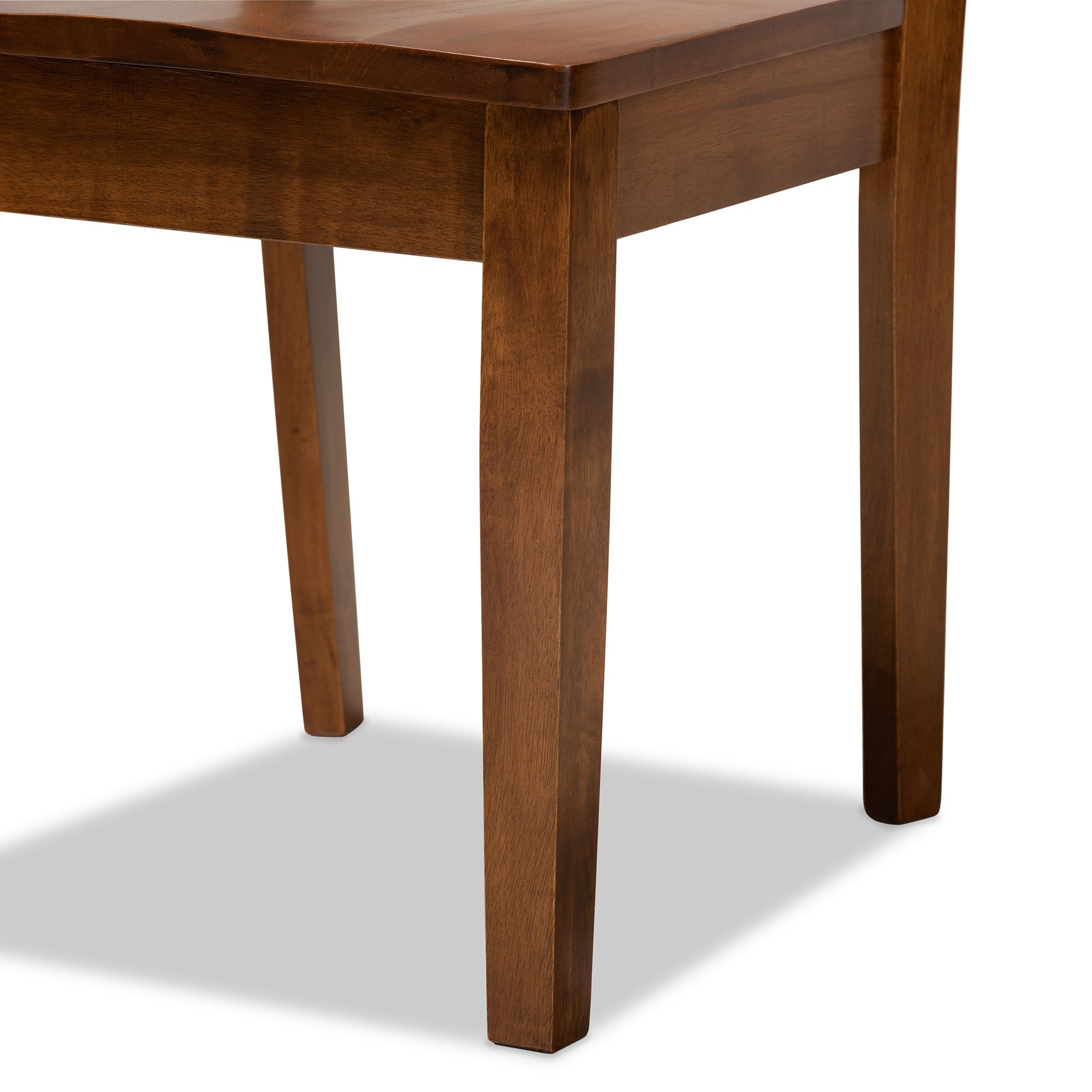 Baxton Studio Luisa Modern and Contemporary Transitional Walnut Brown Finished Wood 7-Piece Dining Set