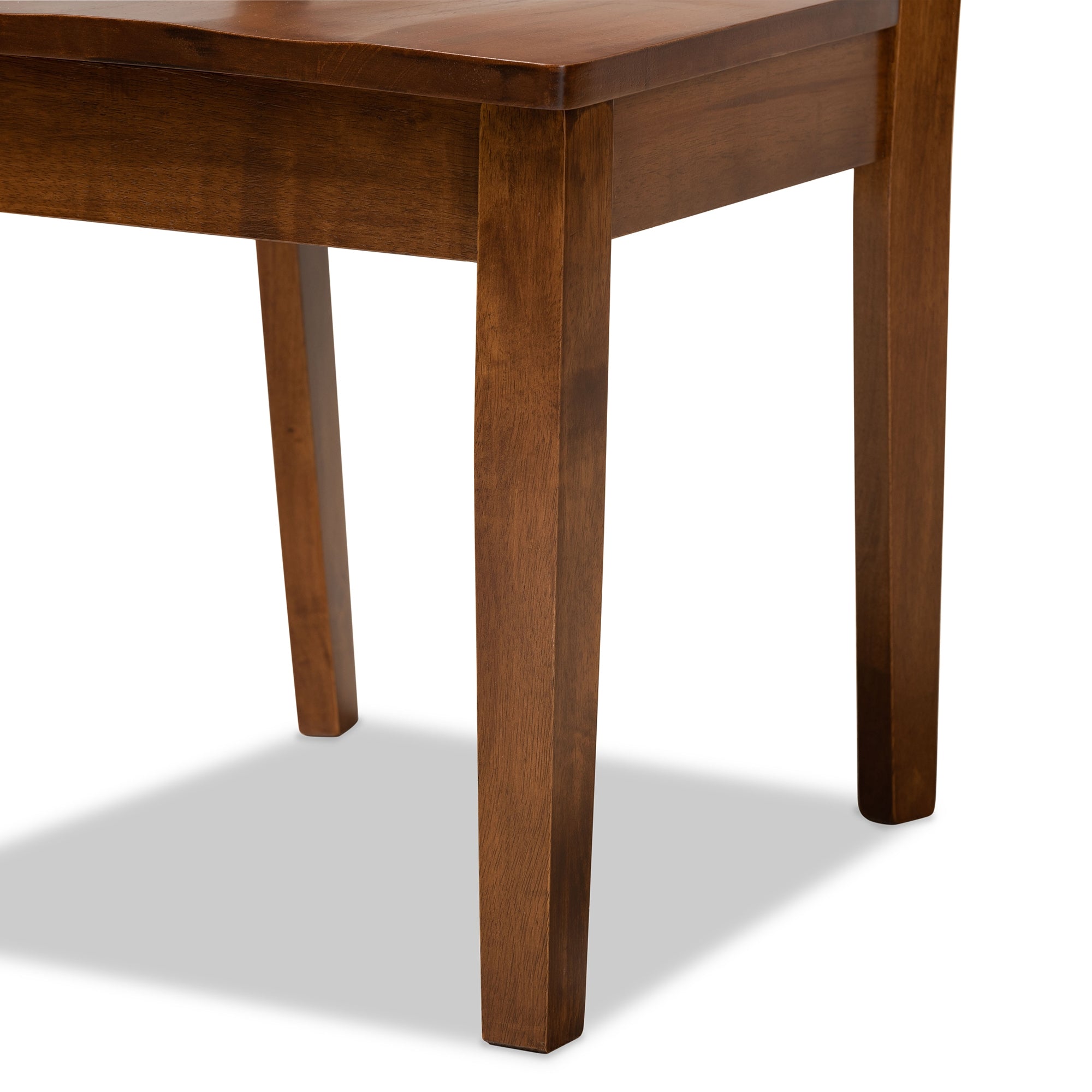 Baxton Studio Liese Modern and Contemporary Transitional Walnut Brown Finished Wood 5-Piece Dining Set