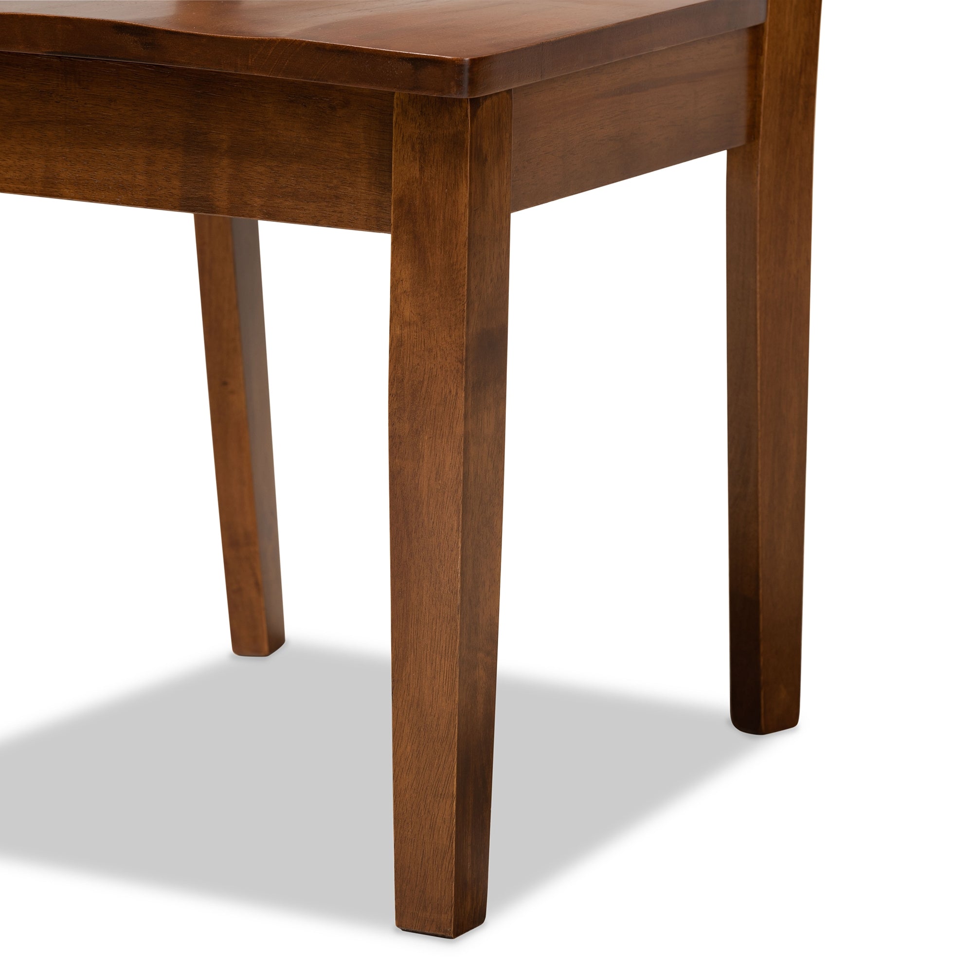 Baxton Studio Salida Modern and Contemporary Transitional Walnut Brown Finished Wood 5-Piece Dining Set
