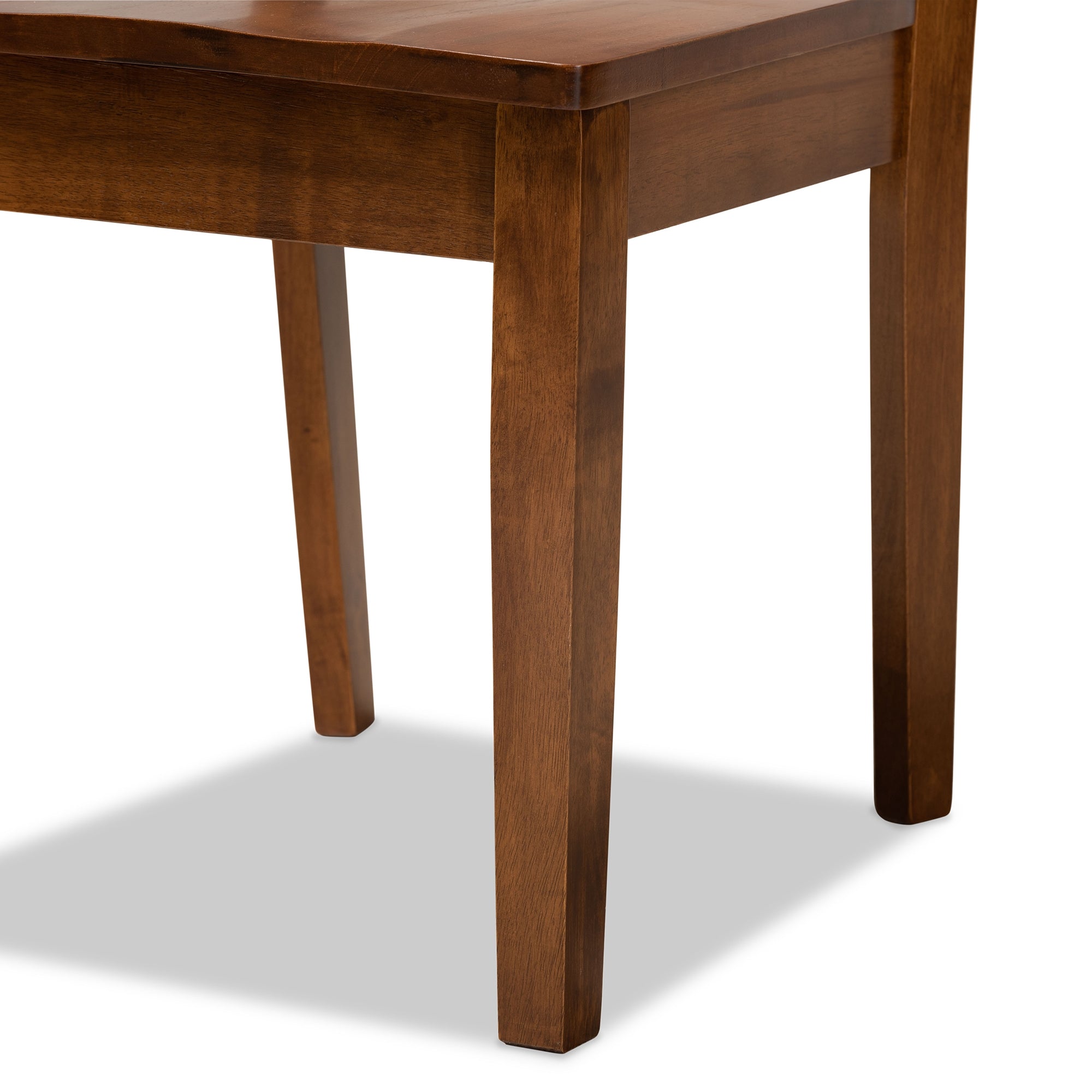 Baxton Studio Gervais Modern and Contemporary Transitional Walnut Brown Finished Wood 2-Piece Dining Chair Set