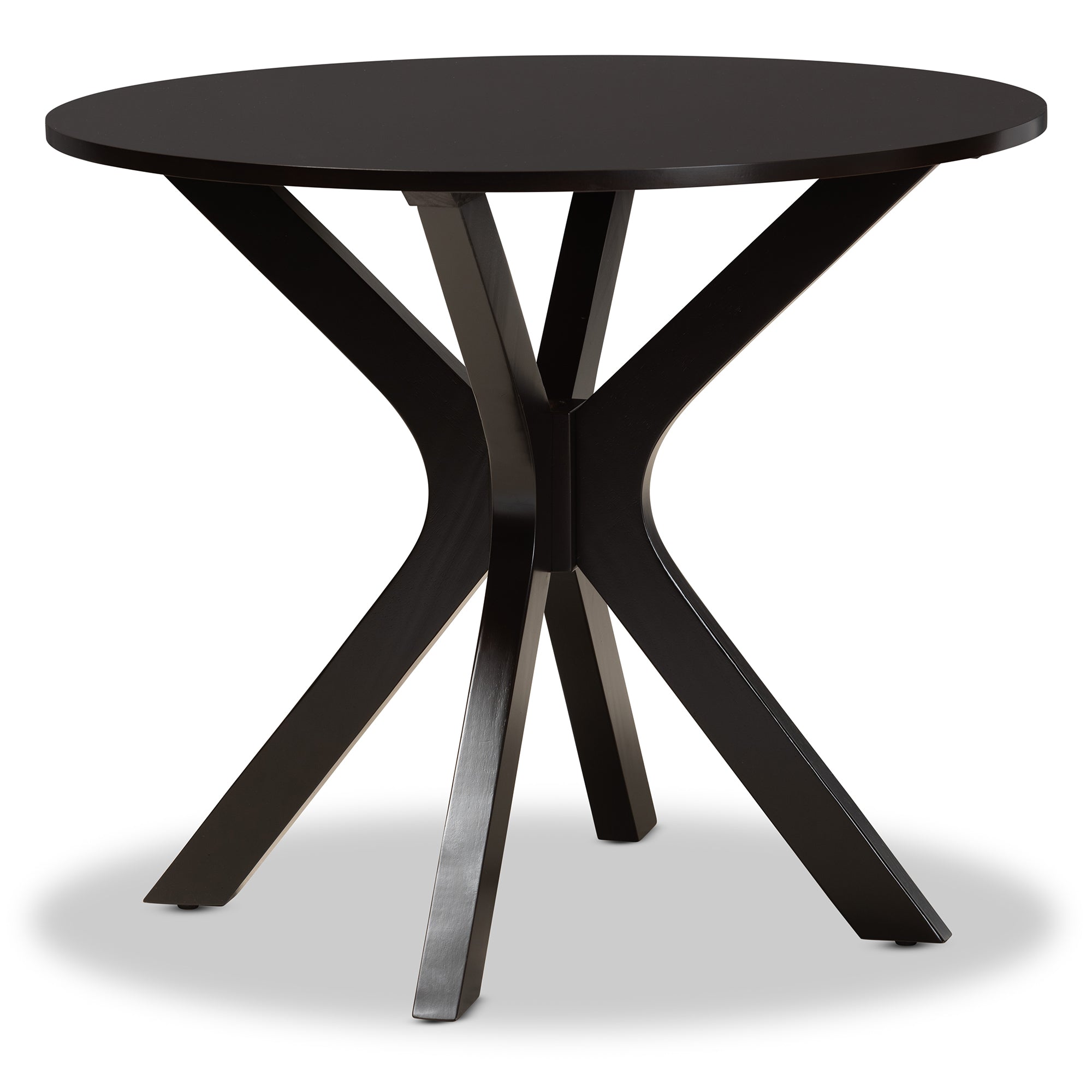 Baxton Studio Liese Modern and Contemporary Transitional Two-Tone Dark Brown and Walnut Brown Finished Wood 5-Piece Dining Set