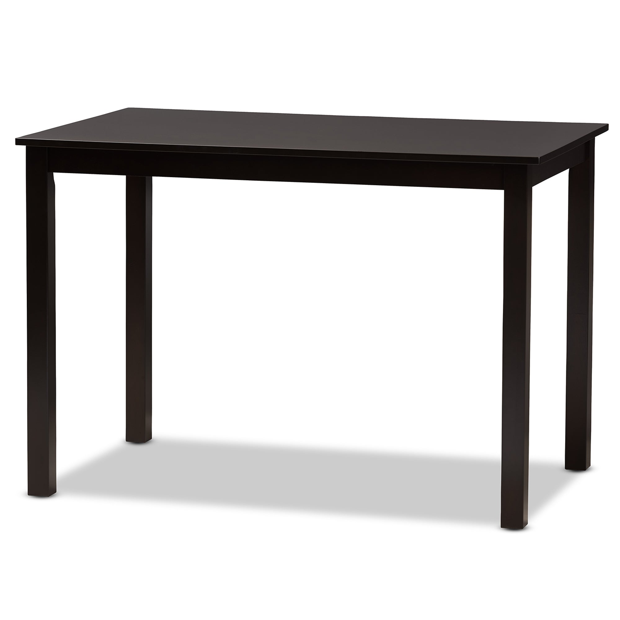 Baxton Studio Luisa Modern and Contemporary Two-Tone Dark Brown and Walnut Brown Finished Wood 5-Piece Dining Set