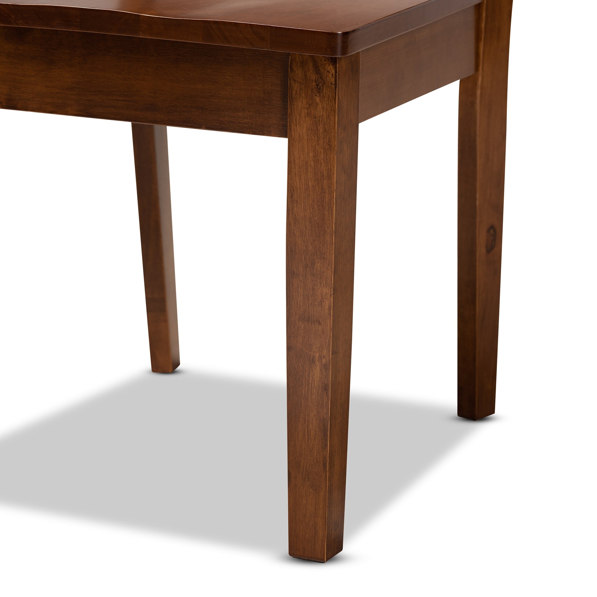 Baxton Studio Nicolette Modern and Contemporary Walnut Brown Finished Wood 7-Piece Dining Set