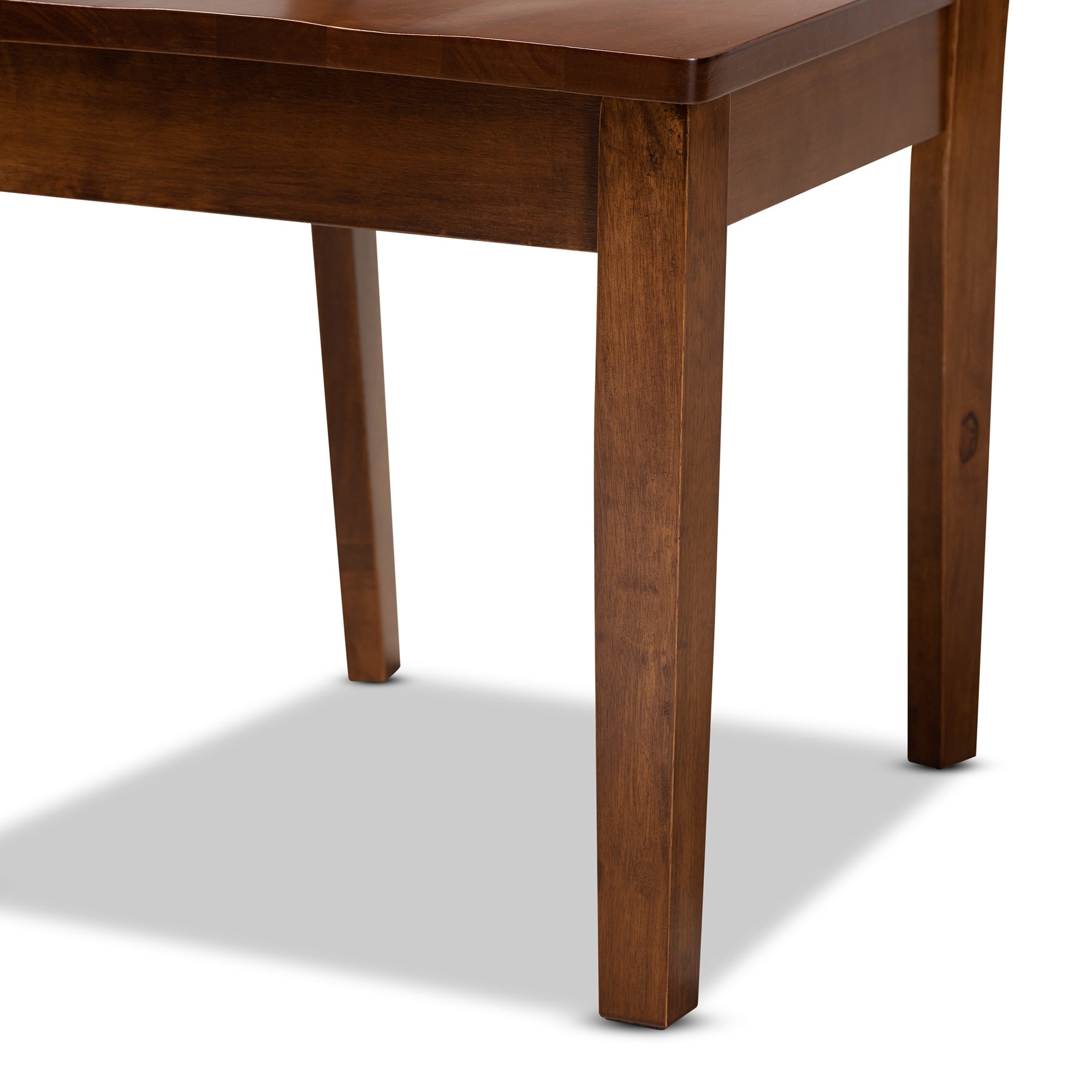Baxton Studio Rava Modern and Contemporary Walnut Brown Finished Wood 5-Piece Dining Set