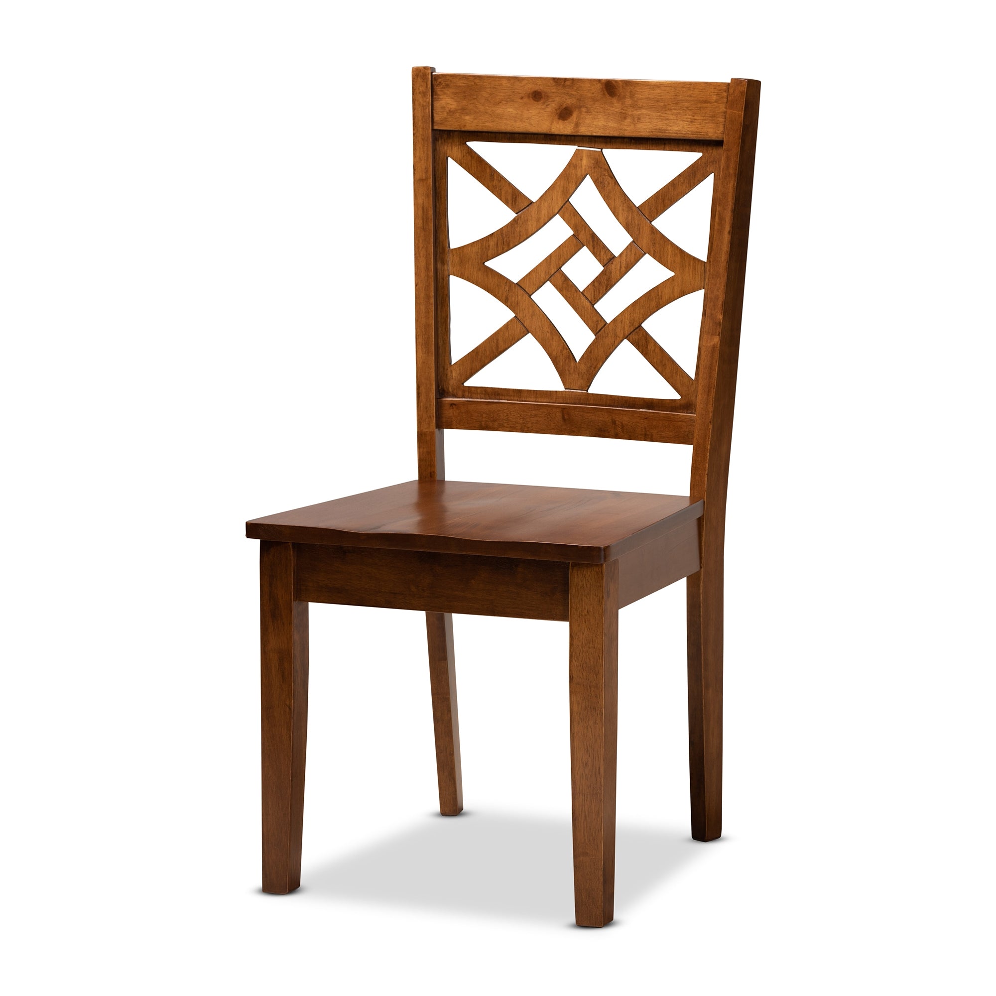 Baxton Studio Brava Modern and Contemporary Walnut Brown Finished Wood 5-Piece Dining Set