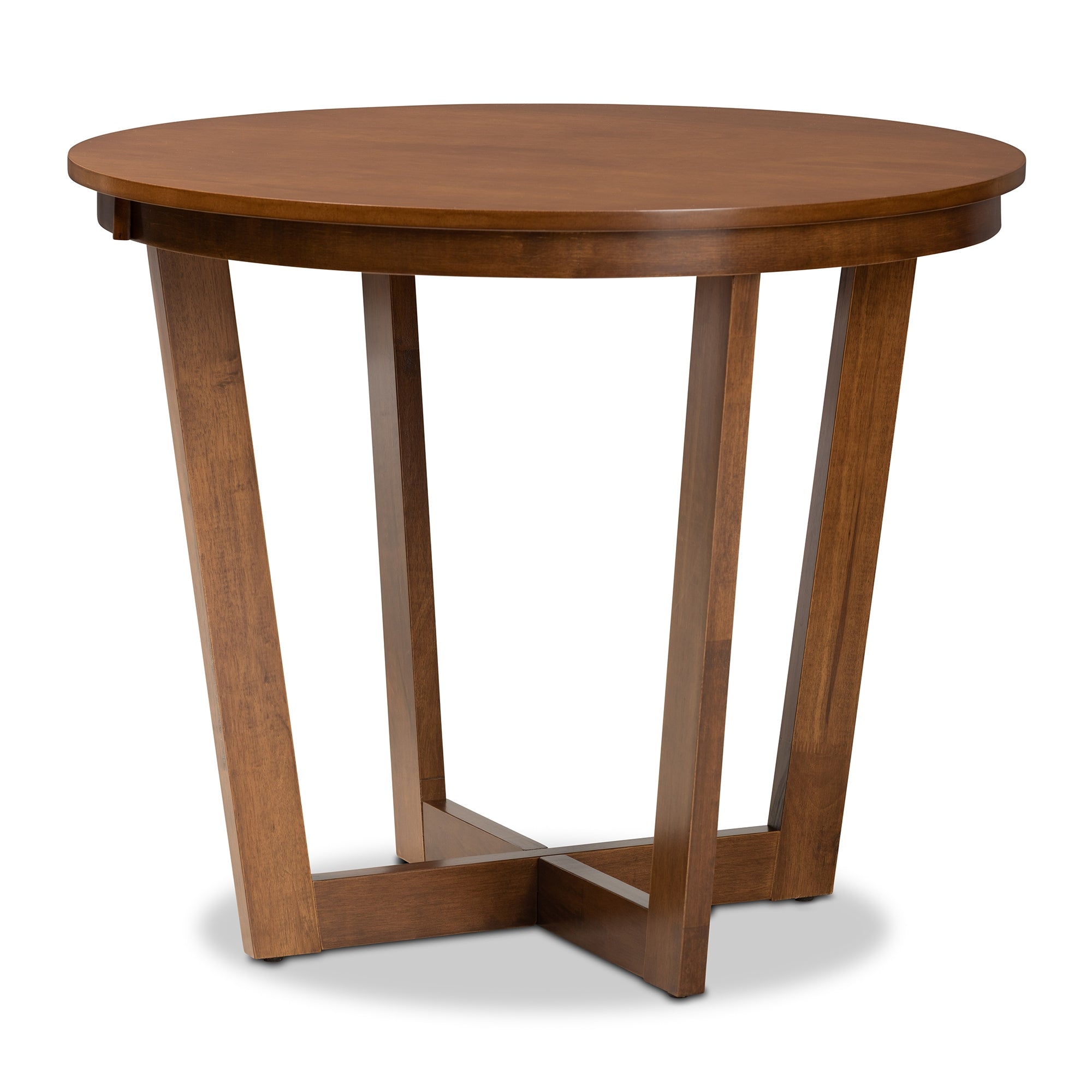 Baxton Studio Brava Modern and Contemporary Walnut Brown Finished Wood 5-Piece Dining Set