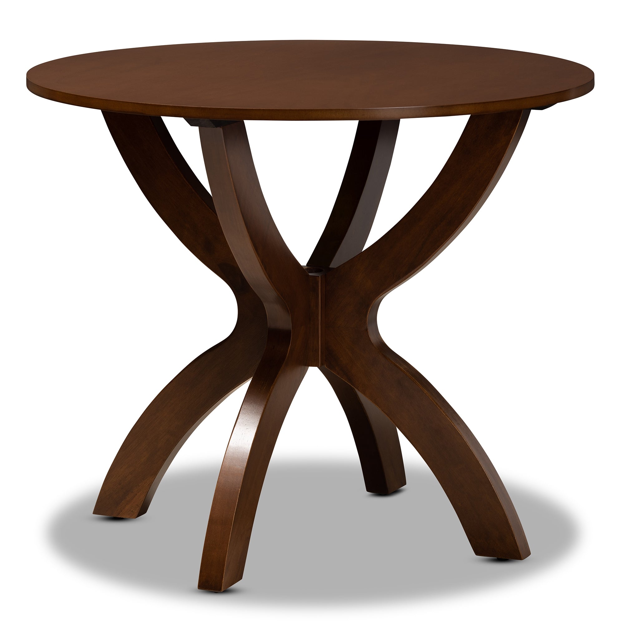 Baxton Studio Anila Modern and Contemporary Walnut Brown Finished Wood 5-Piece Dining Set