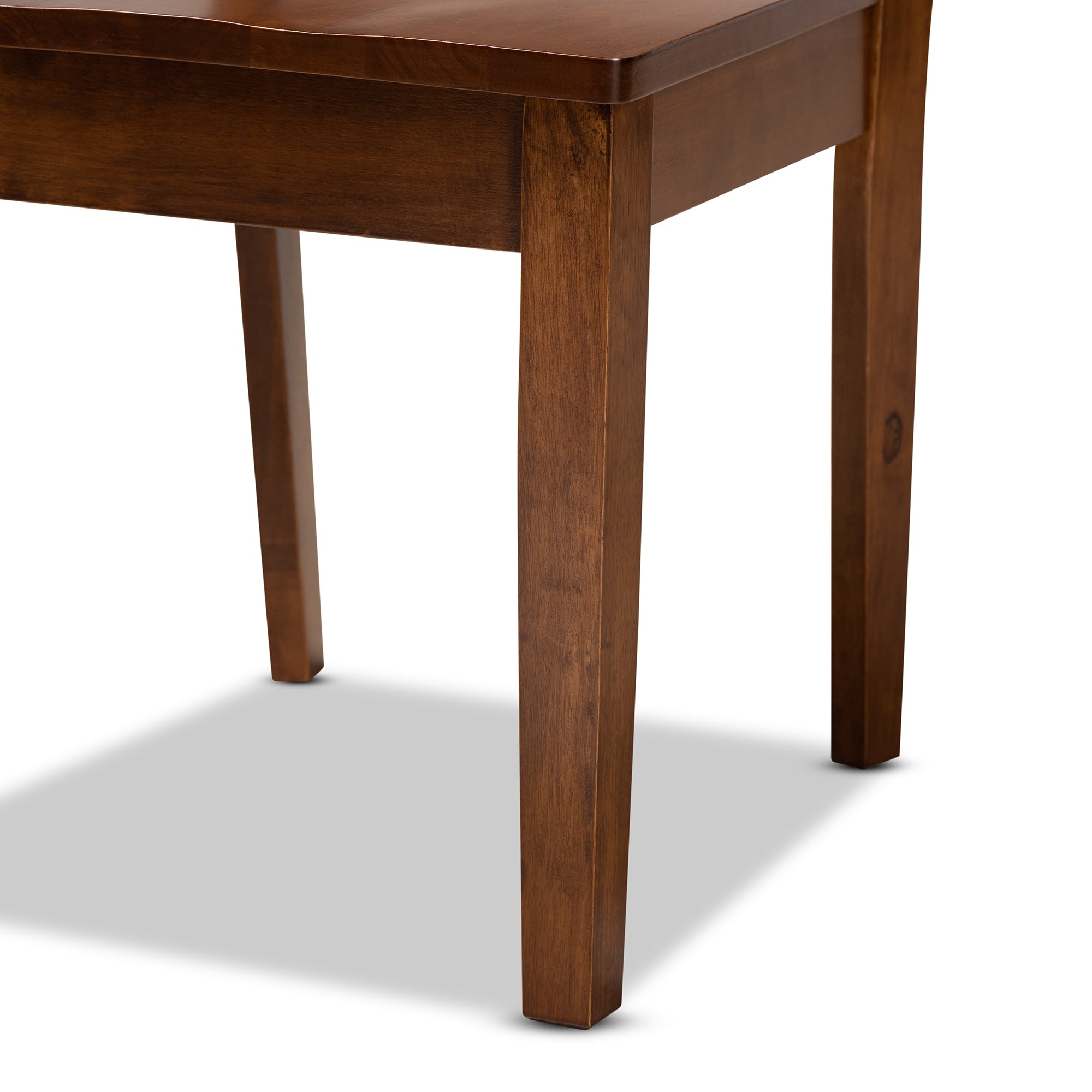 Baxton Studio Nicolette Modern and Contemporary Walnut Brown Finished Wood 2-Piece Dining Chair Set