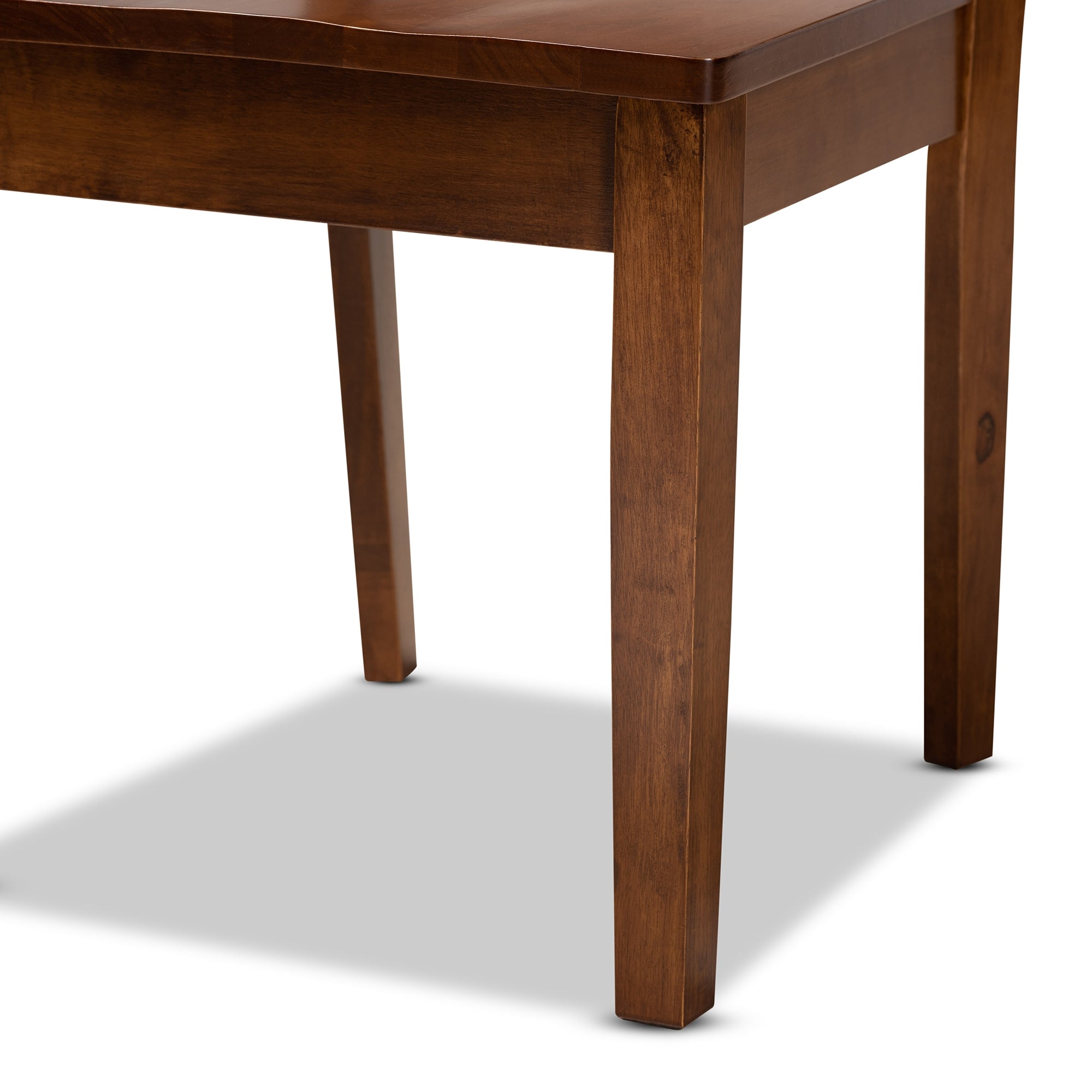 Baxton Studio Nicolette Modern and Contemporary Walnut Brown Finished Wood 5-Piece Dining Set
