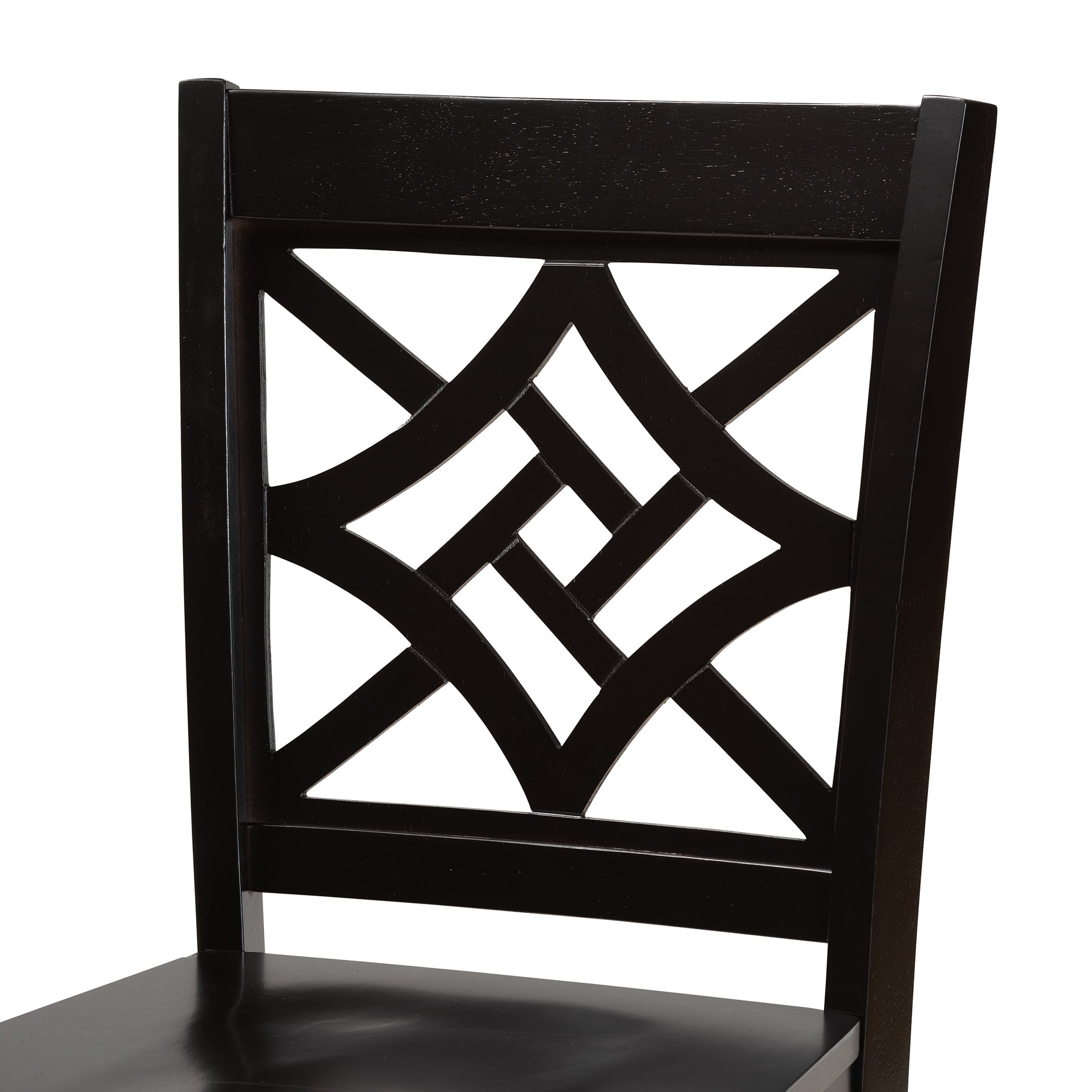 Baxton Studio Nicolette Modern and Contemporary Transitional Dark Brown Finished Wood 5-Piece Pub Set